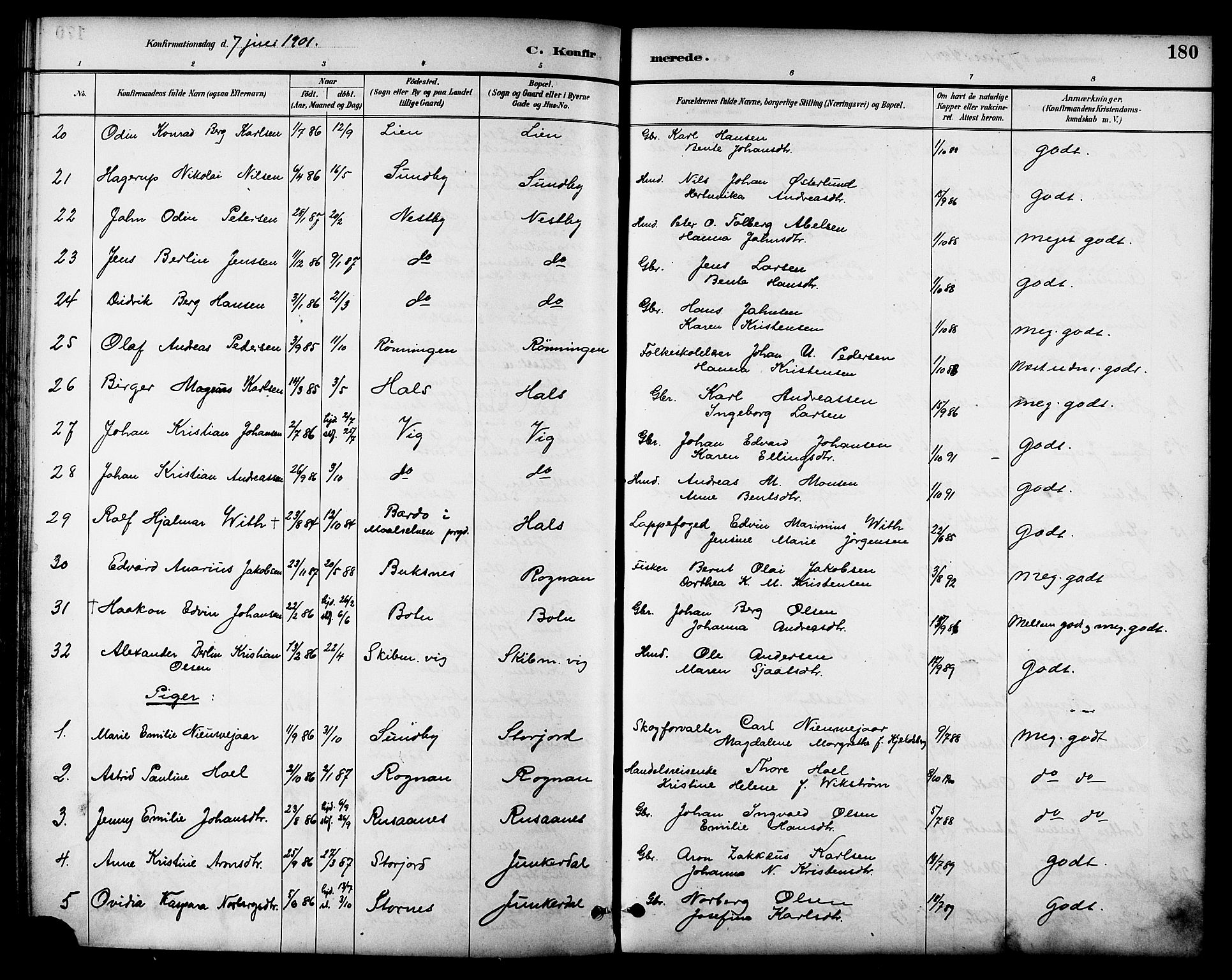 Ministerialprotokoller, klokkerbøker og fødselsregistre - Nordland, AV/SAT-A-1459/847/L0669: Parish register (official) no. 847A09, 1887-1901, p. 180