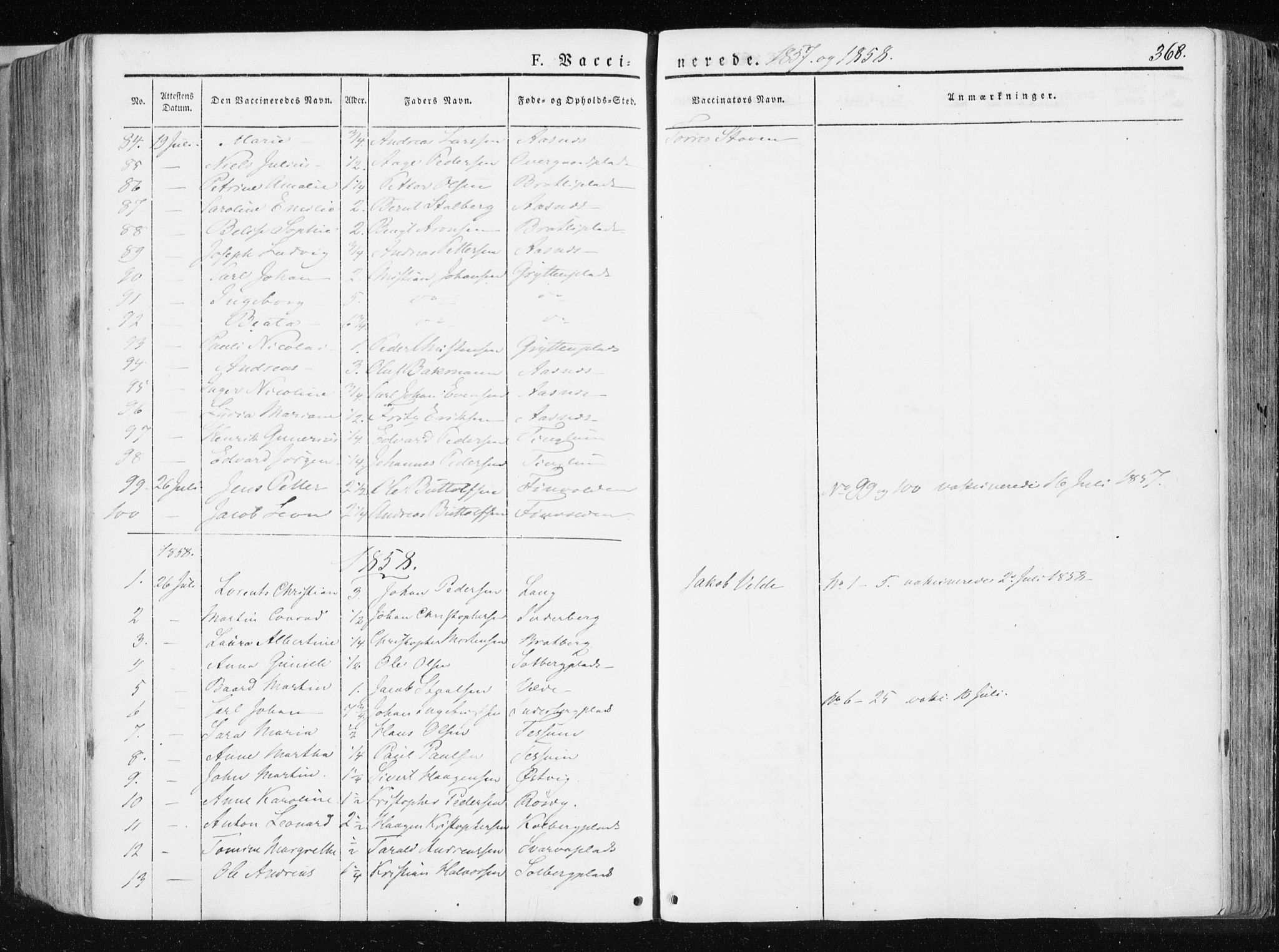 Ministerialprotokoller, klokkerbøker og fødselsregistre - Nord-Trøndelag, SAT/A-1458/741/L0393: Parish register (official) no. 741A07, 1849-1863, p. 368