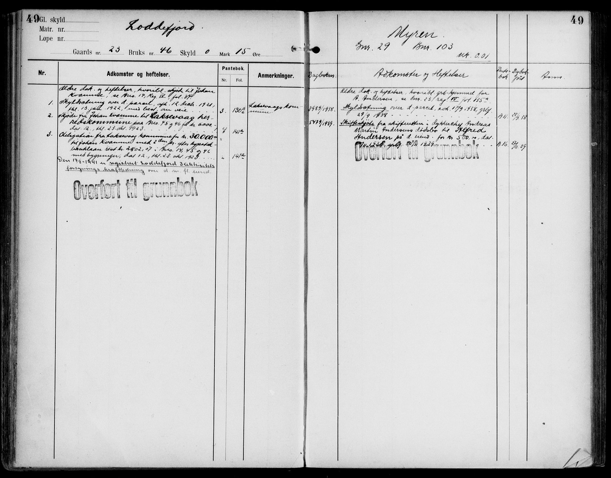 Midhordland sorenskriveri, AV/SAB-A-3001/1/G/Ga/Gab/L0108: Mortgage register no. II.A.b.108, p. 49