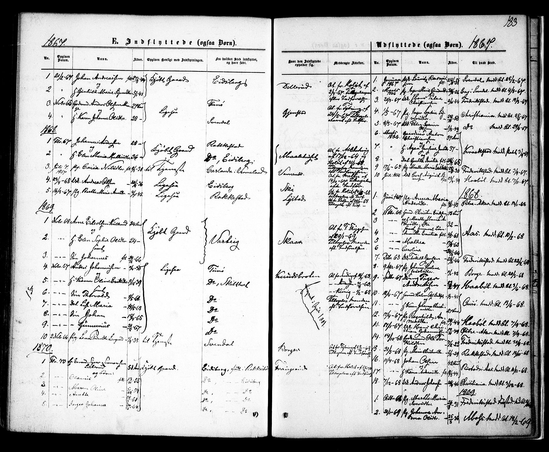 Skiptvet prestekontor Kirkebøker, SAO/A-20009/F/Fa/L0008: Parish register (official) no. 8, 1867-1877, p. 183