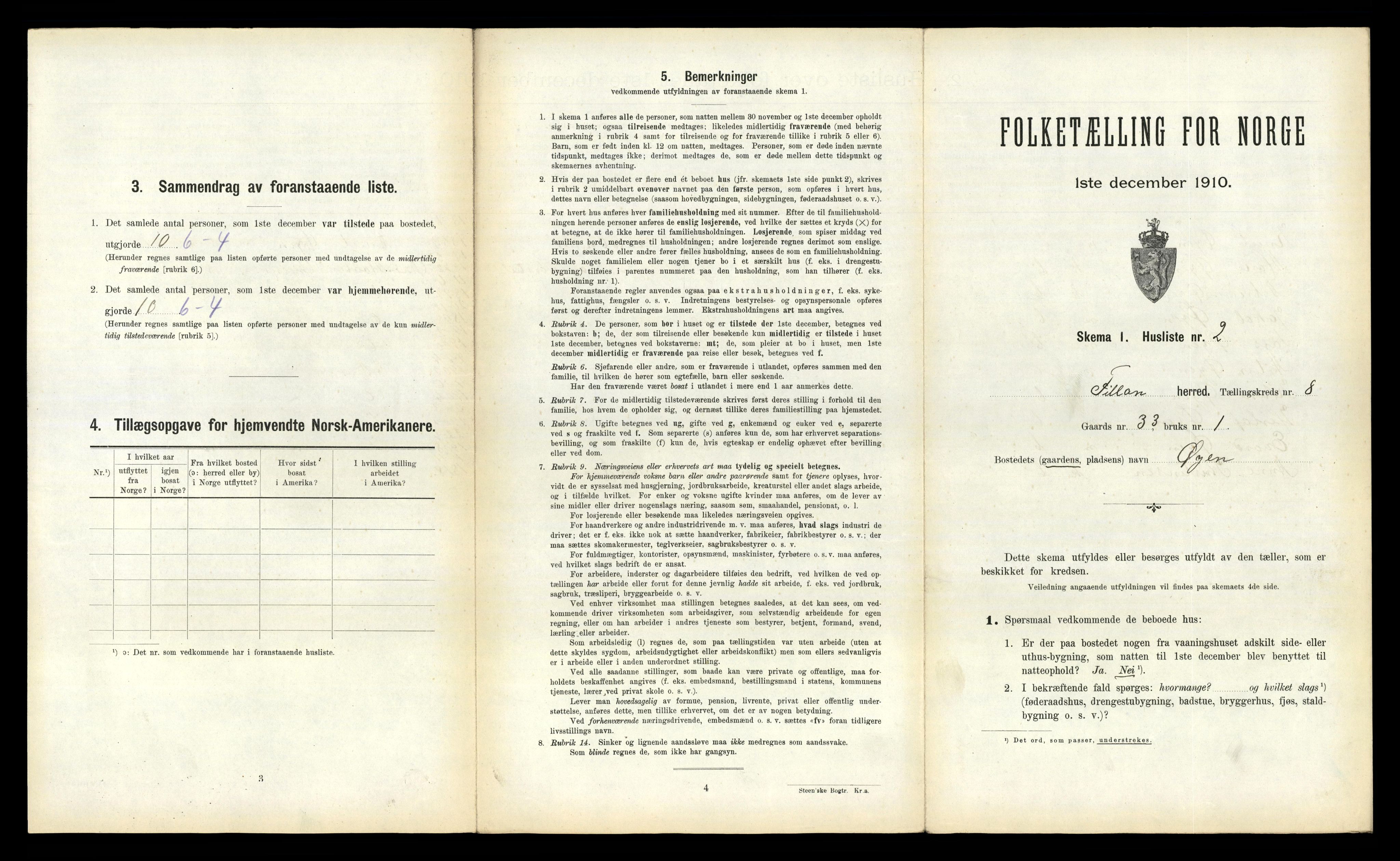 RA, 1910 census for Fillan, 1910, p. 537