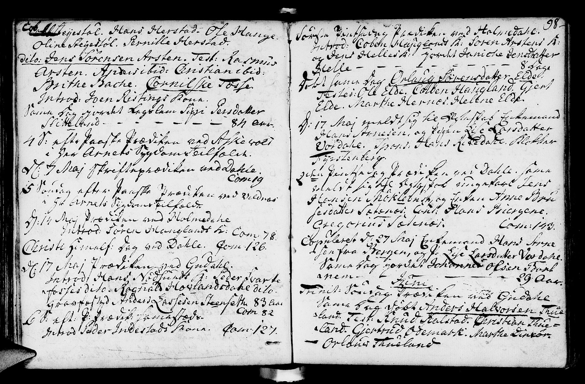 Fjaler sokneprestembete, AV/SAB-A-79801/H/Haa/Haaa/L0003: Parish register (official) no. A 3, 1799-1814, p. 98