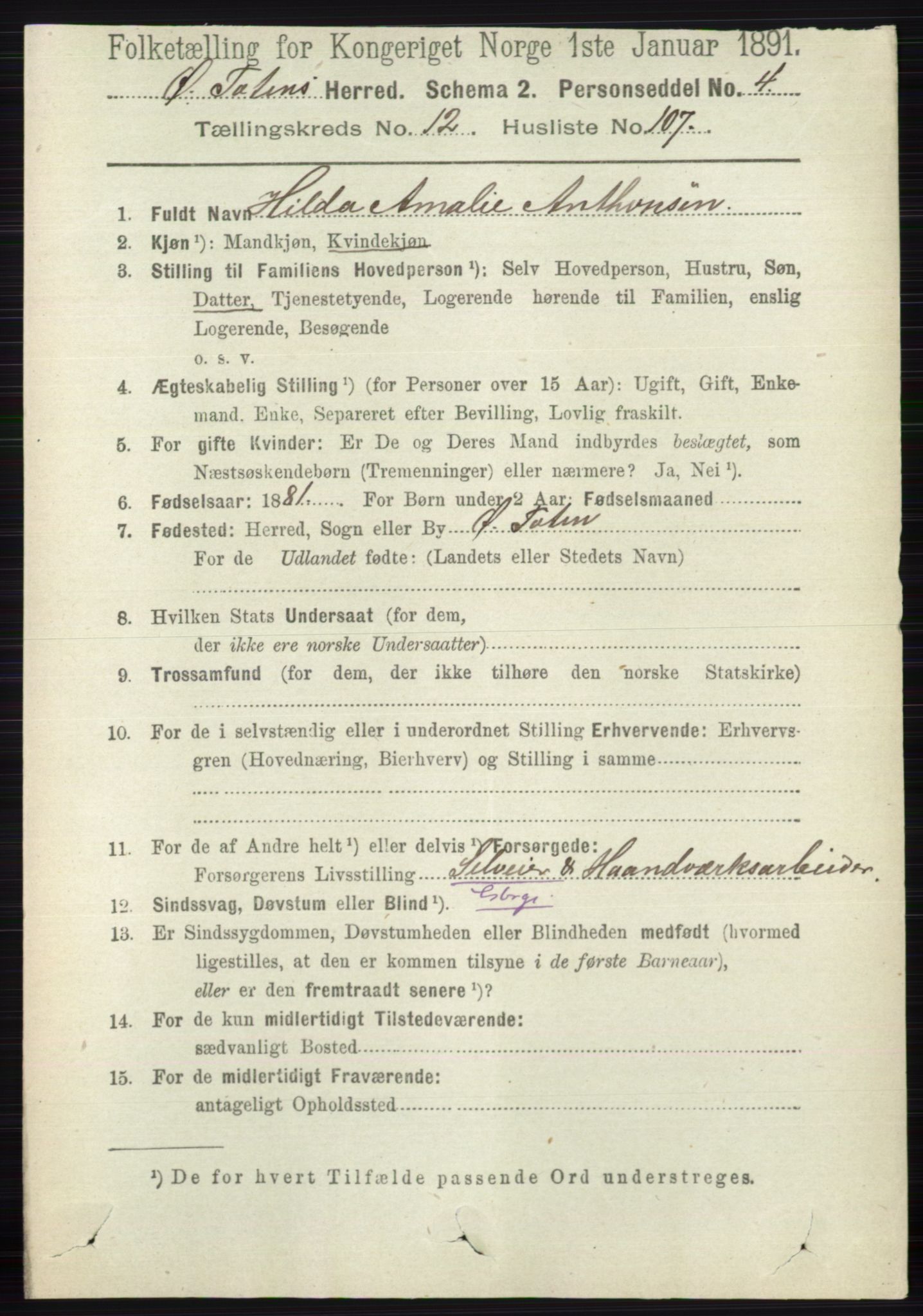 RA, 1891 census for 0528 Østre Toten, 1891, p. 8326