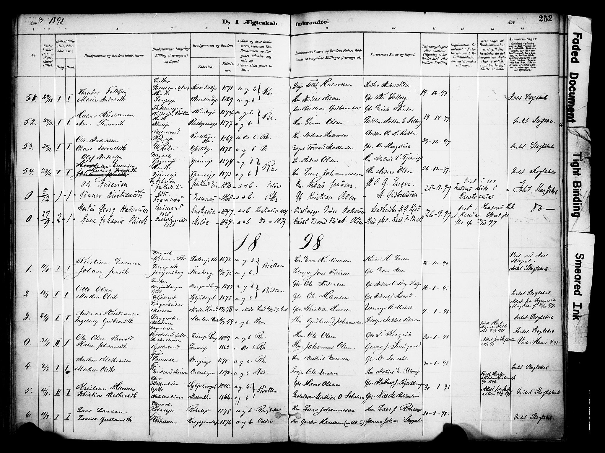 Ringsaker prestekontor, AV/SAH-PREST-014/K/Ka/L0017: Parish register (official) no. 17, 1891-1902, p. 252