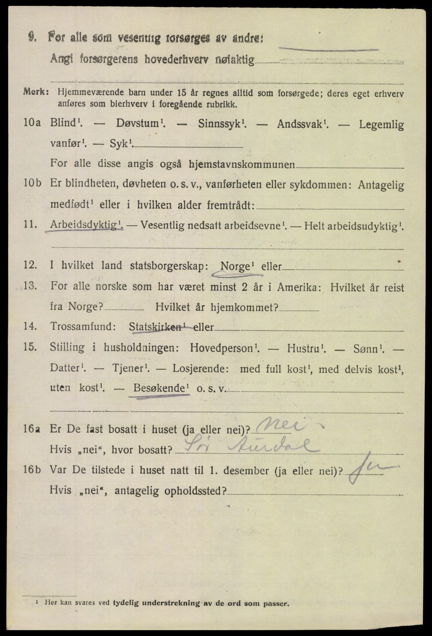 SAH, 1920 census for Nord-Aurdal, 1920, p. 2019