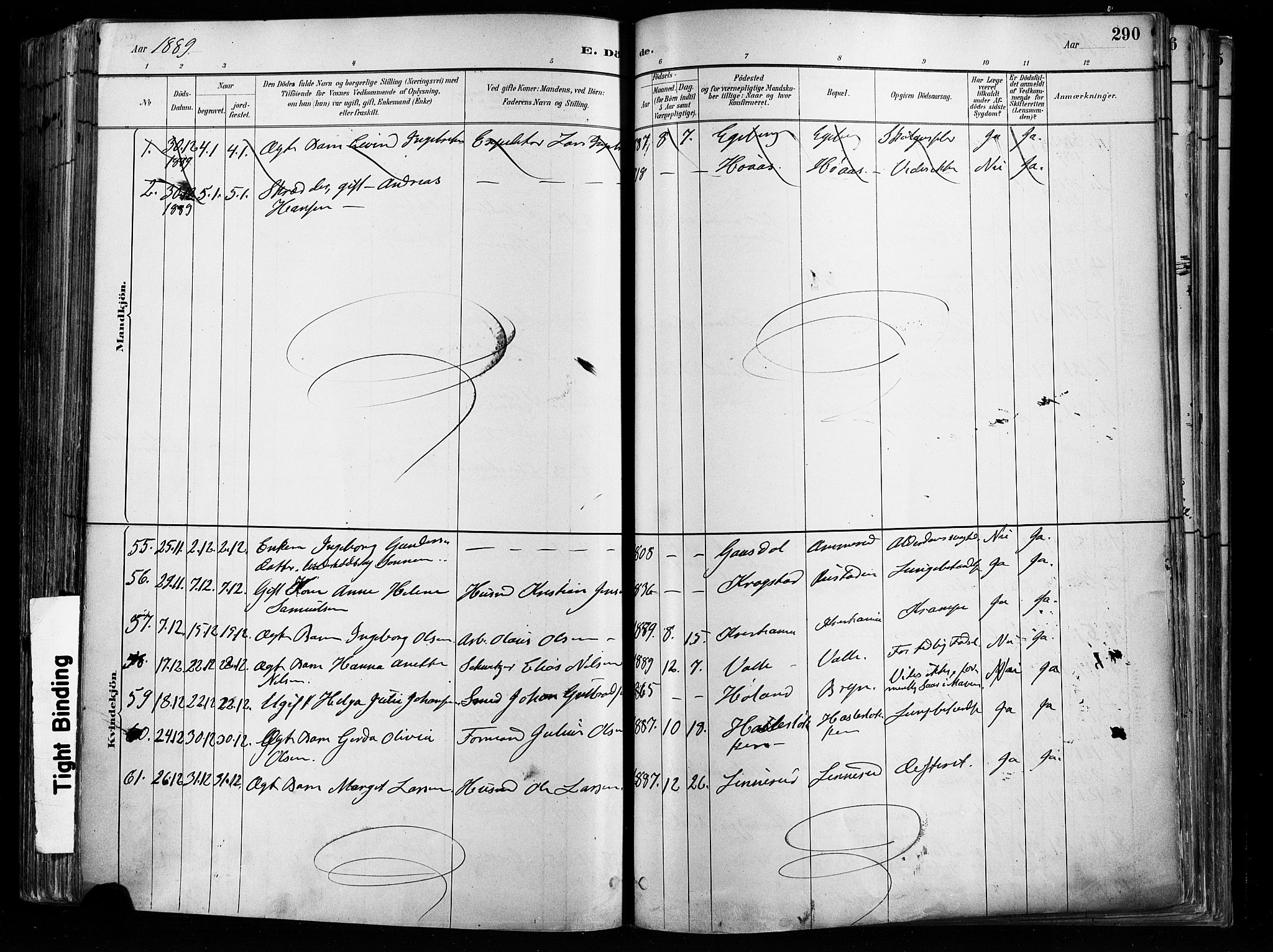 Østre Aker prestekontor Kirkebøker, AV/SAO-A-10840/F/Fa/L0008: Parish register (official) no. I 8, 1883-1894, p. 290