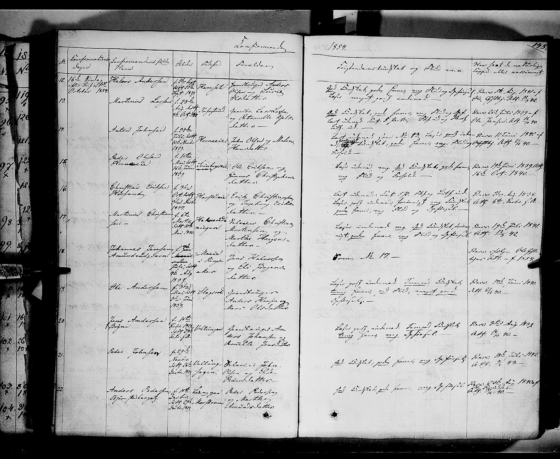 Romedal prestekontor, SAH/PREST-004/K/L0004: Parish register (official) no. 4, 1847-1861, p. 145