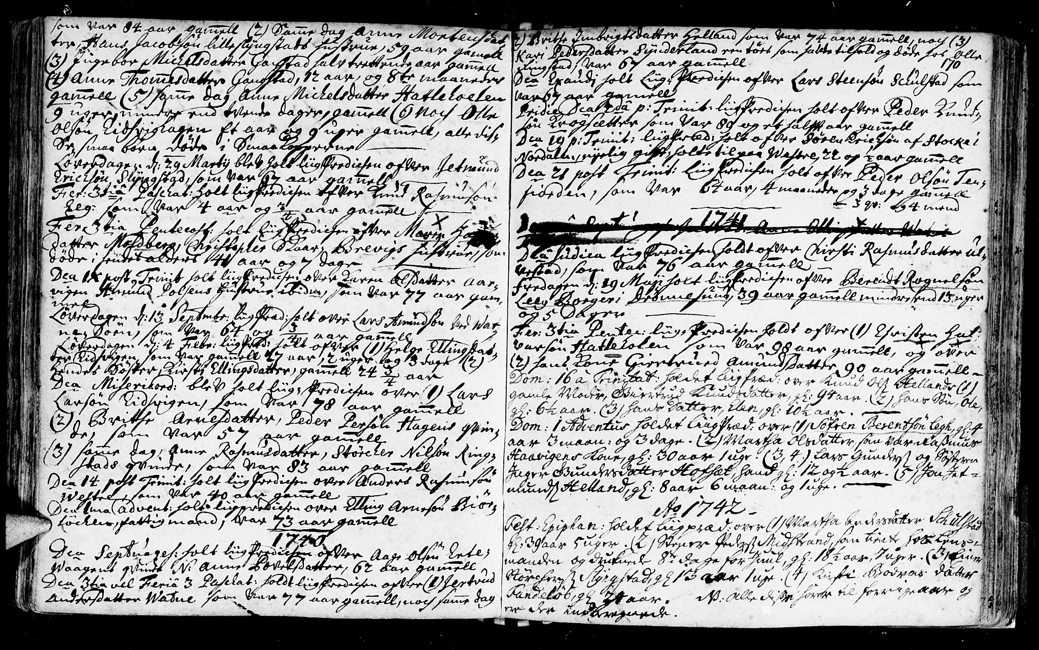 Ministerialprotokoller, klokkerbøker og fødselsregistre - Møre og Romsdal, AV/SAT-A-1454/525/L0371: Parish register (official) no. 525A01, 1699-1777, p. 170