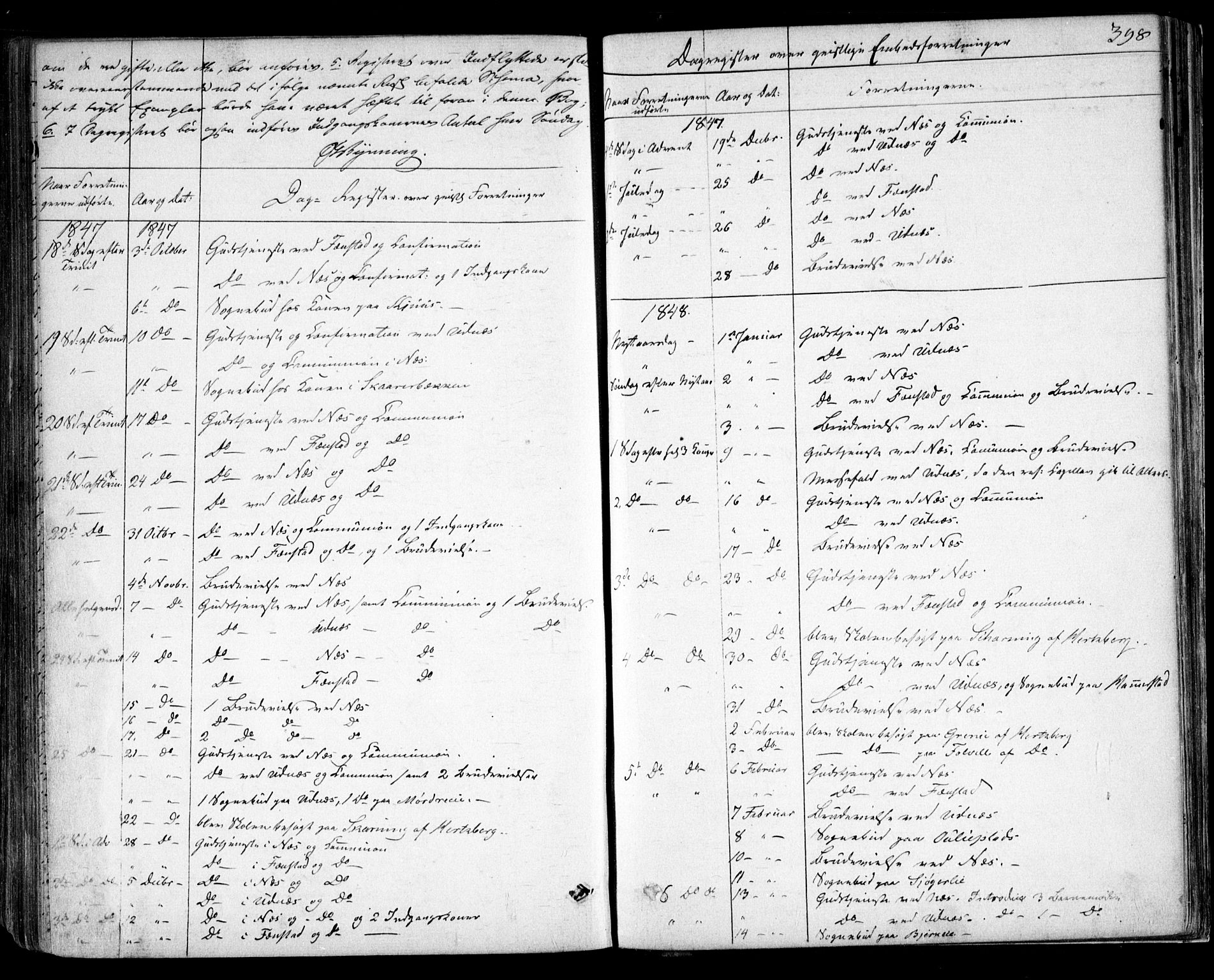 Nes prestekontor Kirkebøker, SAO/A-10410/F/Fa/L0007: Parish register (official) no. I 7, 1846-1858, p. 398