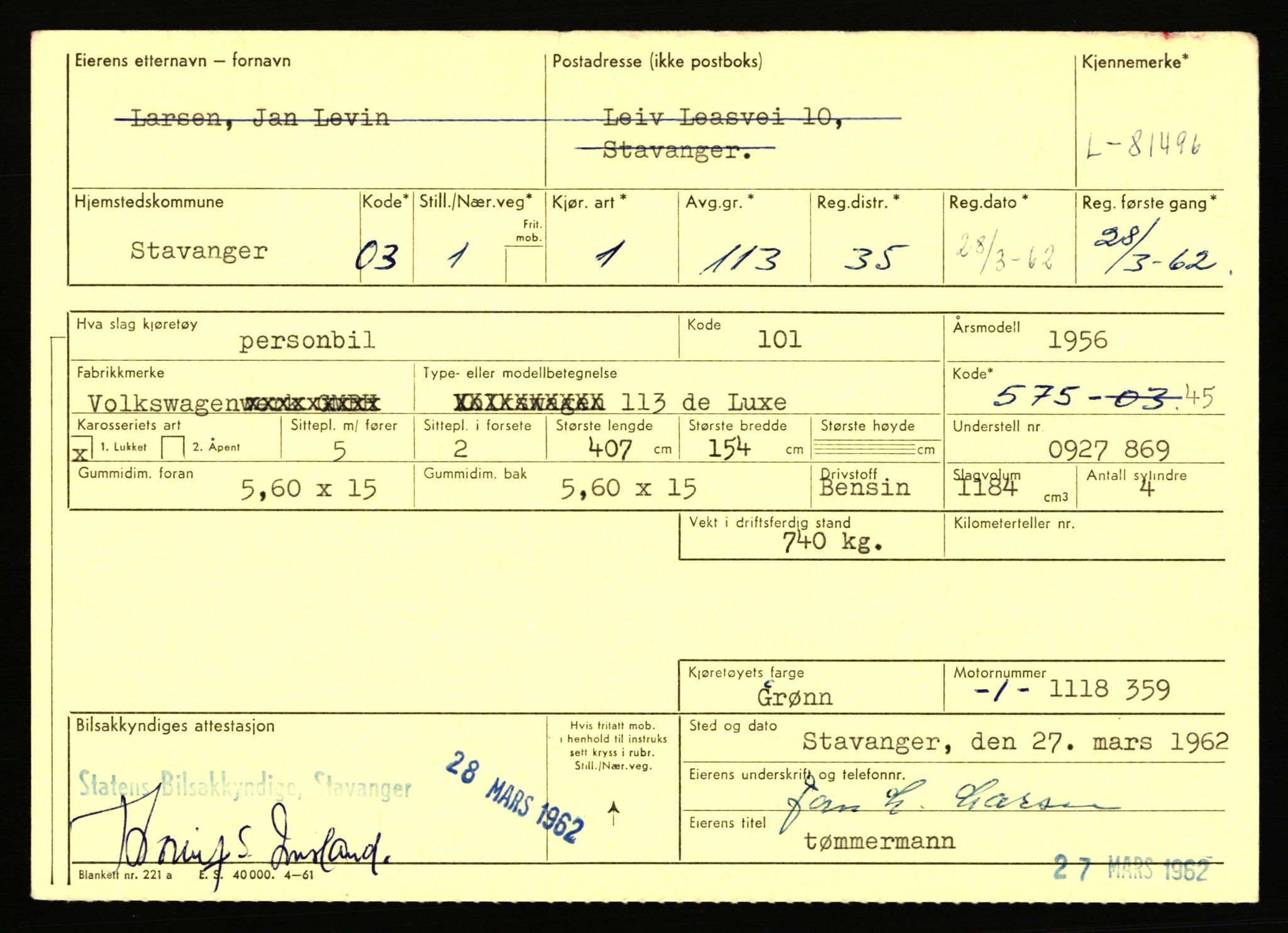 Stavanger trafikkstasjon, AV/SAST-A-101942/0/F/L0071: L-80500 - L-82199, 1930-1971, p. 1717