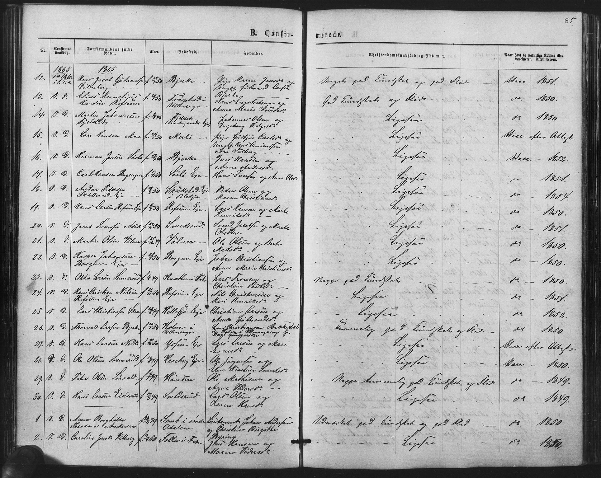 Sørum prestekontor Kirkebøker, AV/SAO-A-10303/F/Fa/L0006: Parish register (official) no. I 6, 1864-1877, p. 85