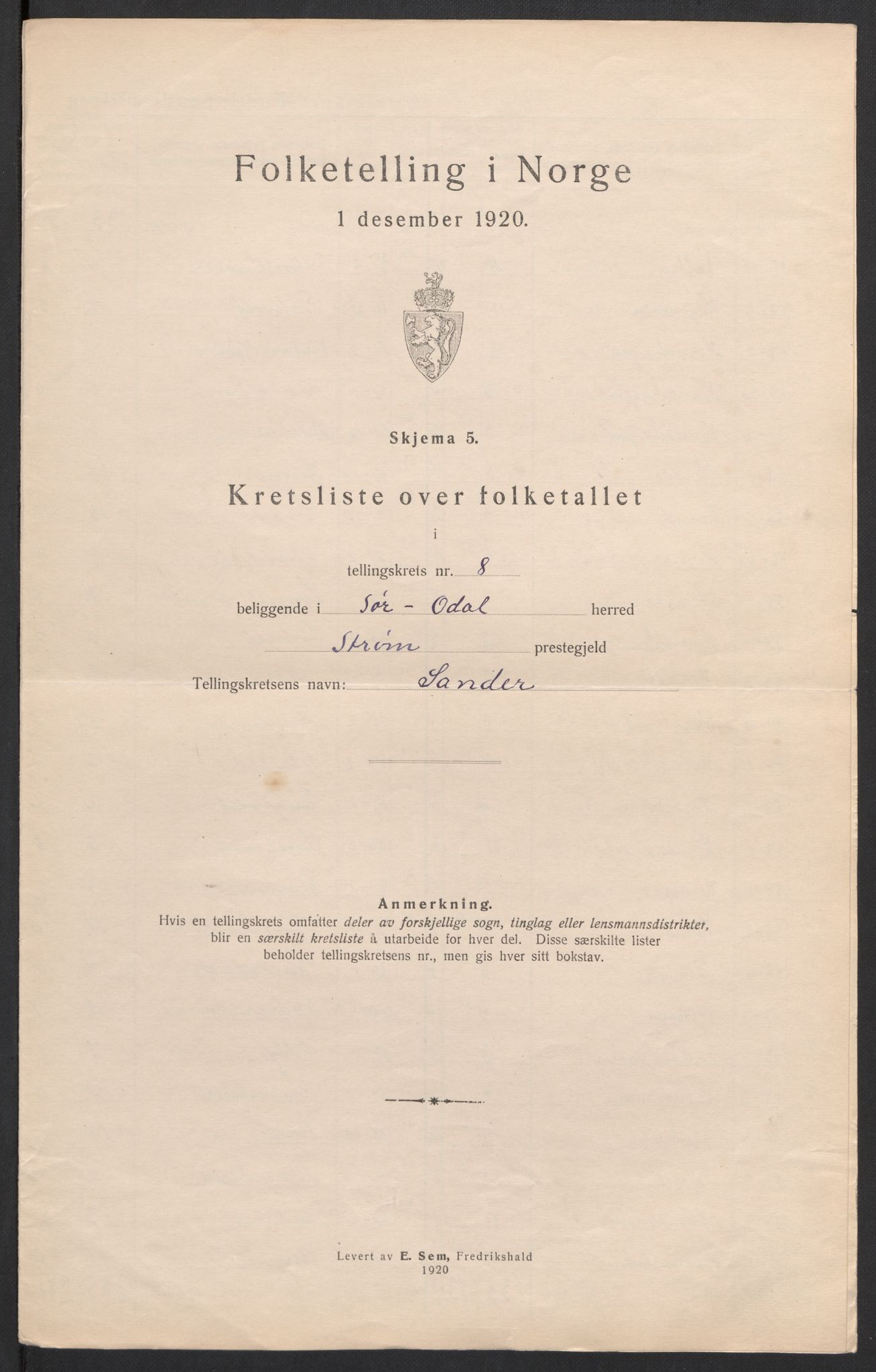 SAH, 1920 census for Sør-Odal, 1920, p. 37