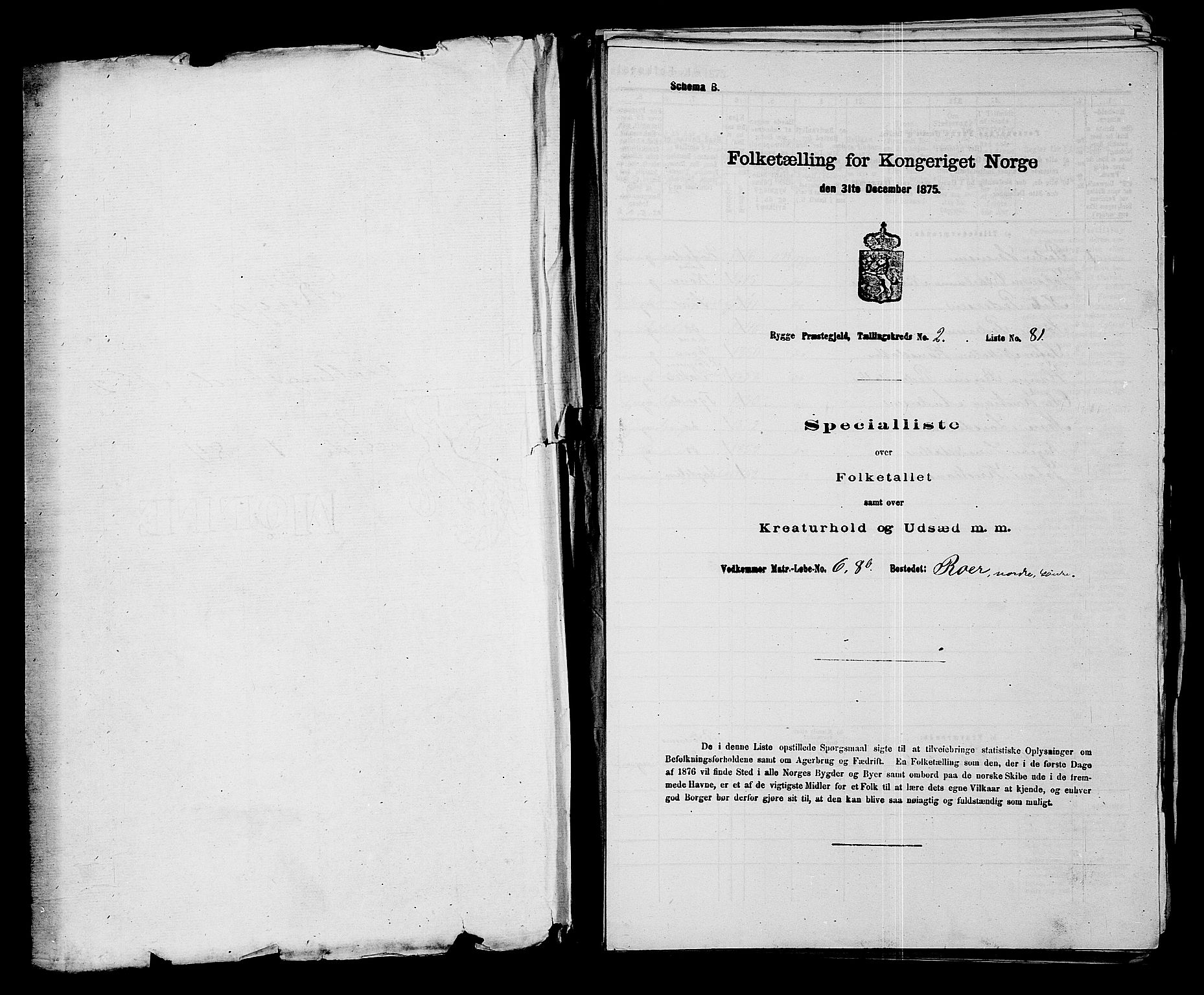 RA, 1875 census for 0136P Rygge, 1875, p. 288