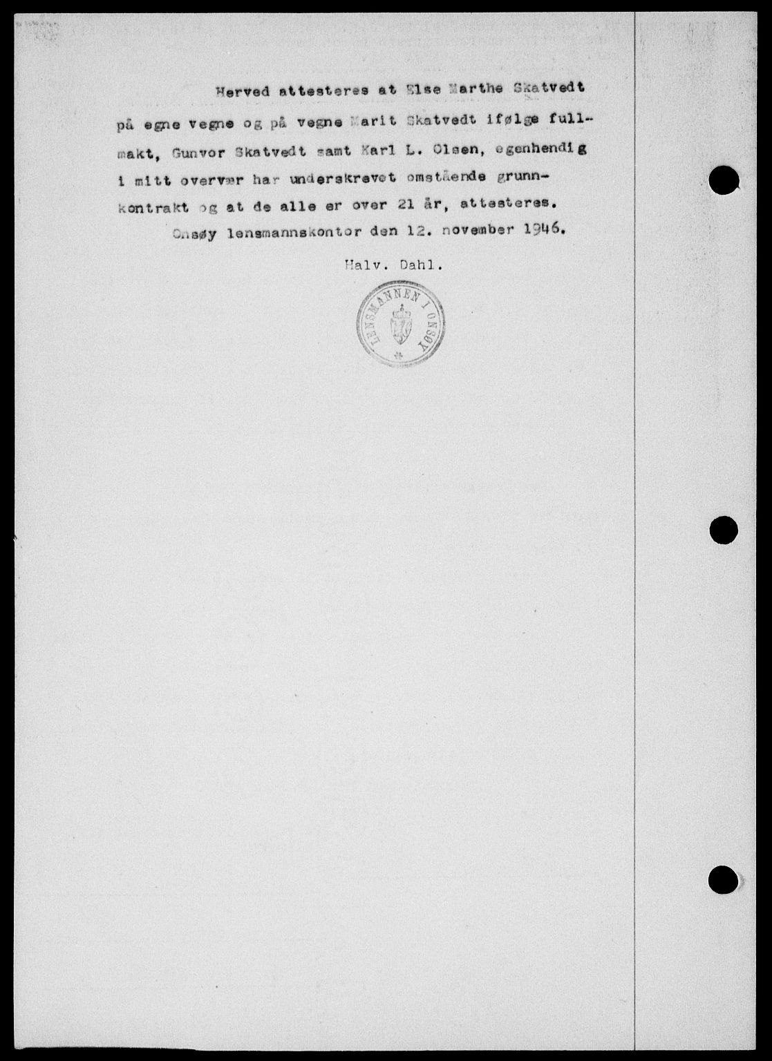 Onsøy sorenskriveri, SAO/A-10474/G/Ga/Gab/L0018: Mortgage book no. II A-18, 1946-1947, Diary no: : 215/1947