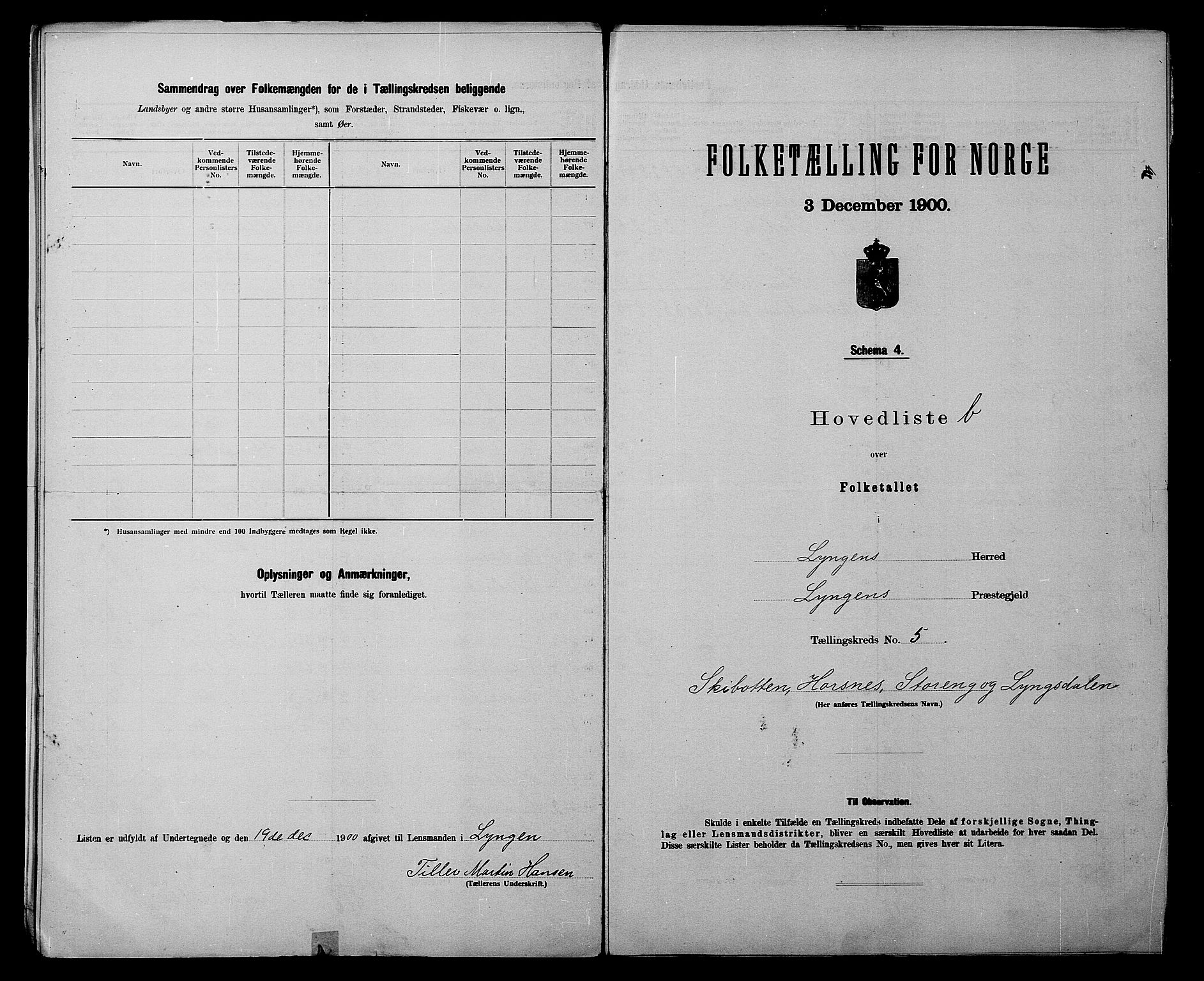 SATØ, 1900 census for Lyngen, 1900, p. 14