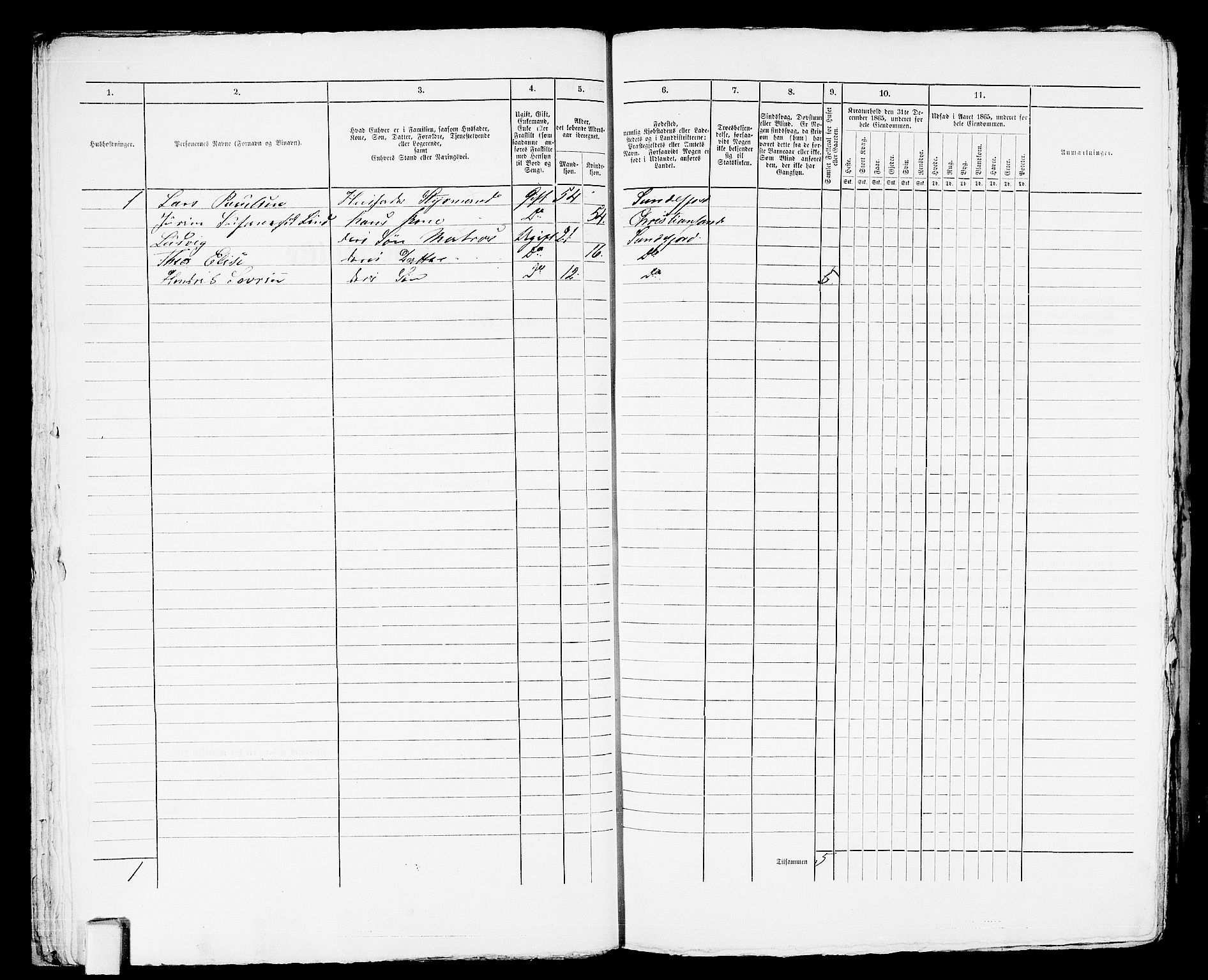 RA, 1865 census for Sandeherred/Sandefjord, 1865, p. 31