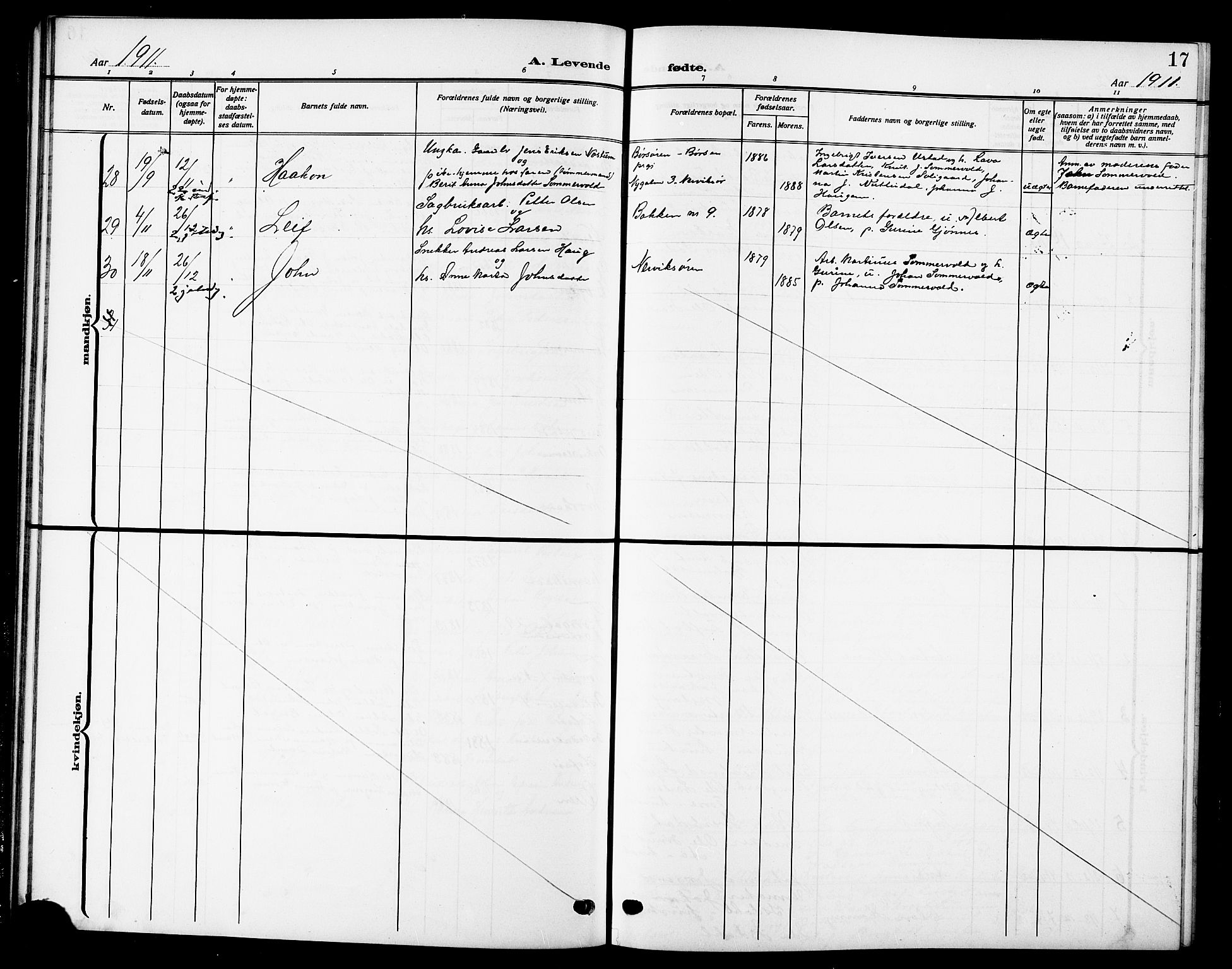 Ministerialprotokoller, klokkerbøker og fødselsregistre - Sør-Trøndelag, AV/SAT-A-1456/669/L0831: Parish register (copy) no. 669C01, 1909-1924, p. 17