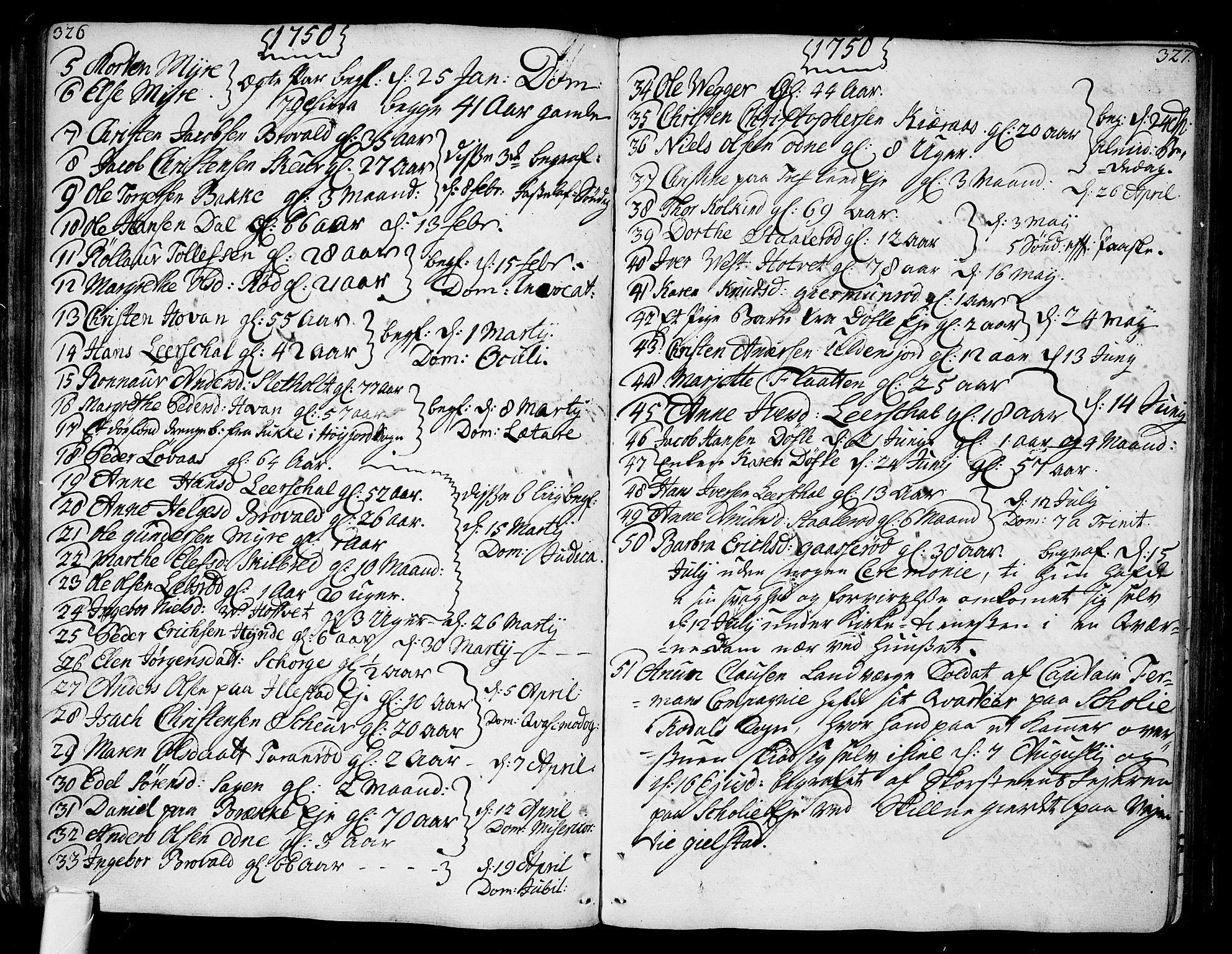 Andebu kirkebøker, AV/SAKO-A-336/F/Fa/L0002: Parish register (official) no. 2, 1733-1802, p. 326-327