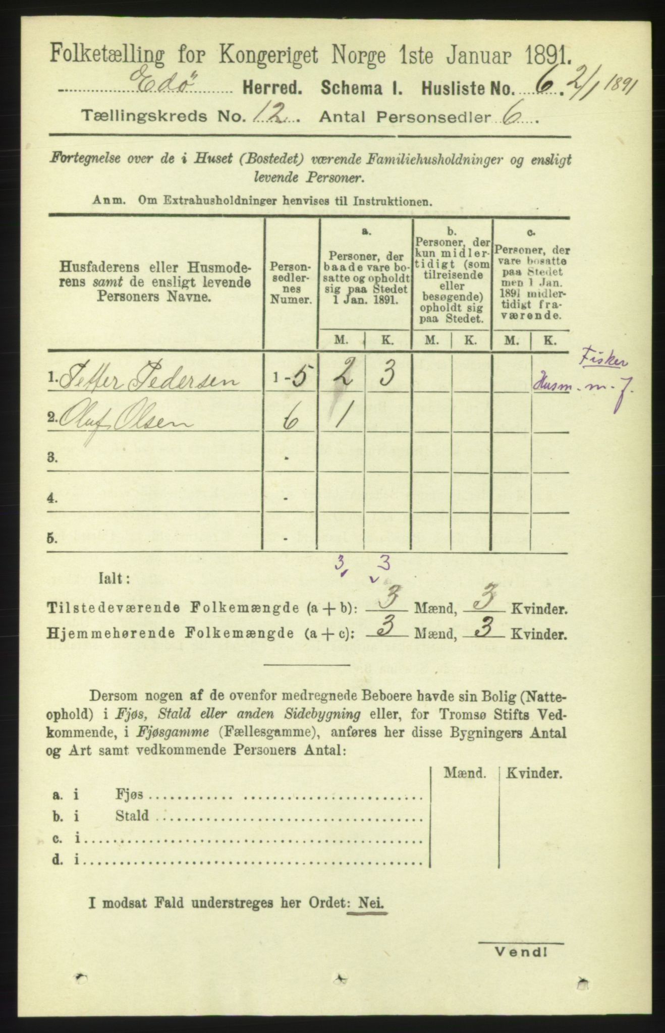 RA, 1891 census for 1573 Edøy, 1891, p. 3338