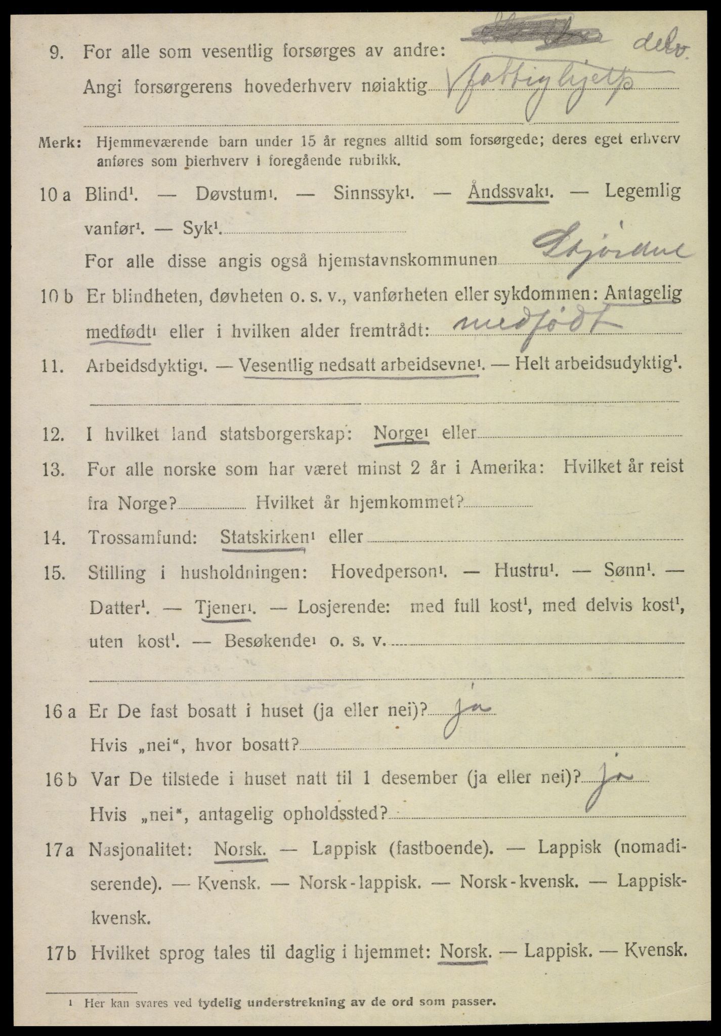 SAT, 1920 census for Stjørdal, 1920, p. 2087