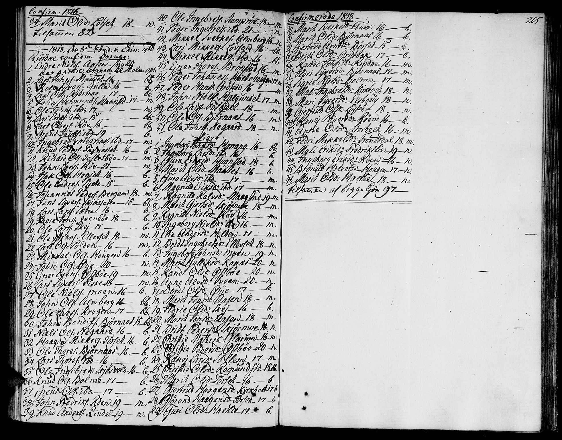 Ministerialprotokoller, klokkerbøker og fødselsregistre - Møre og Romsdal, AV/SAT-A-1454/595/L1040: Parish register (official) no. 595A02, 1797-1819, p. 205