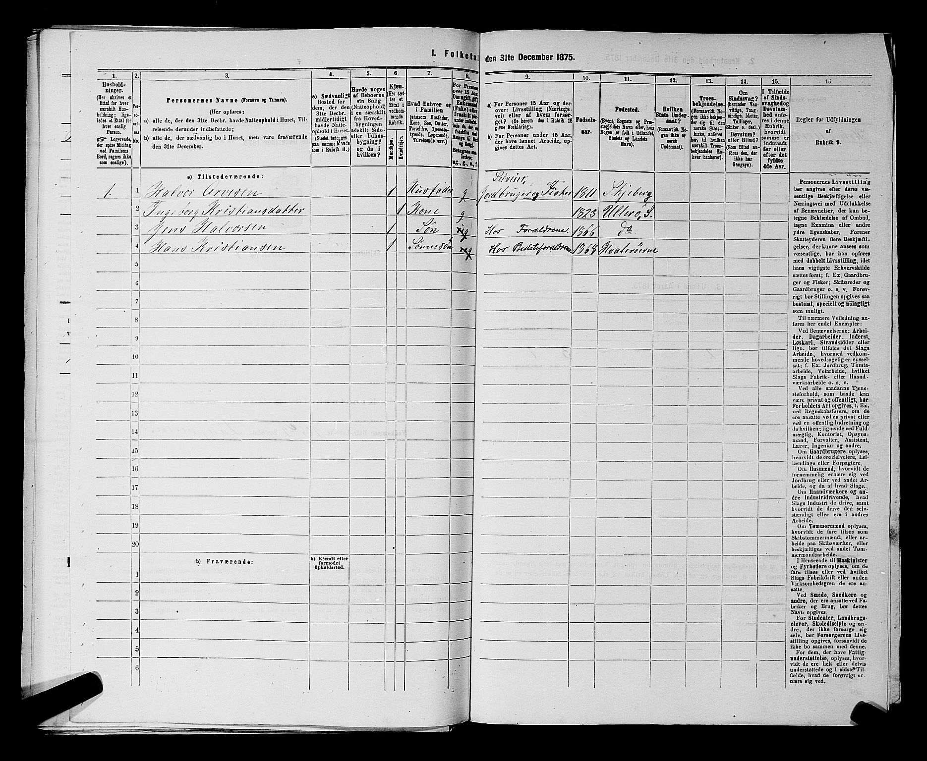 RA, 1875 census for 0115P Skjeberg, 1875, p. 1322