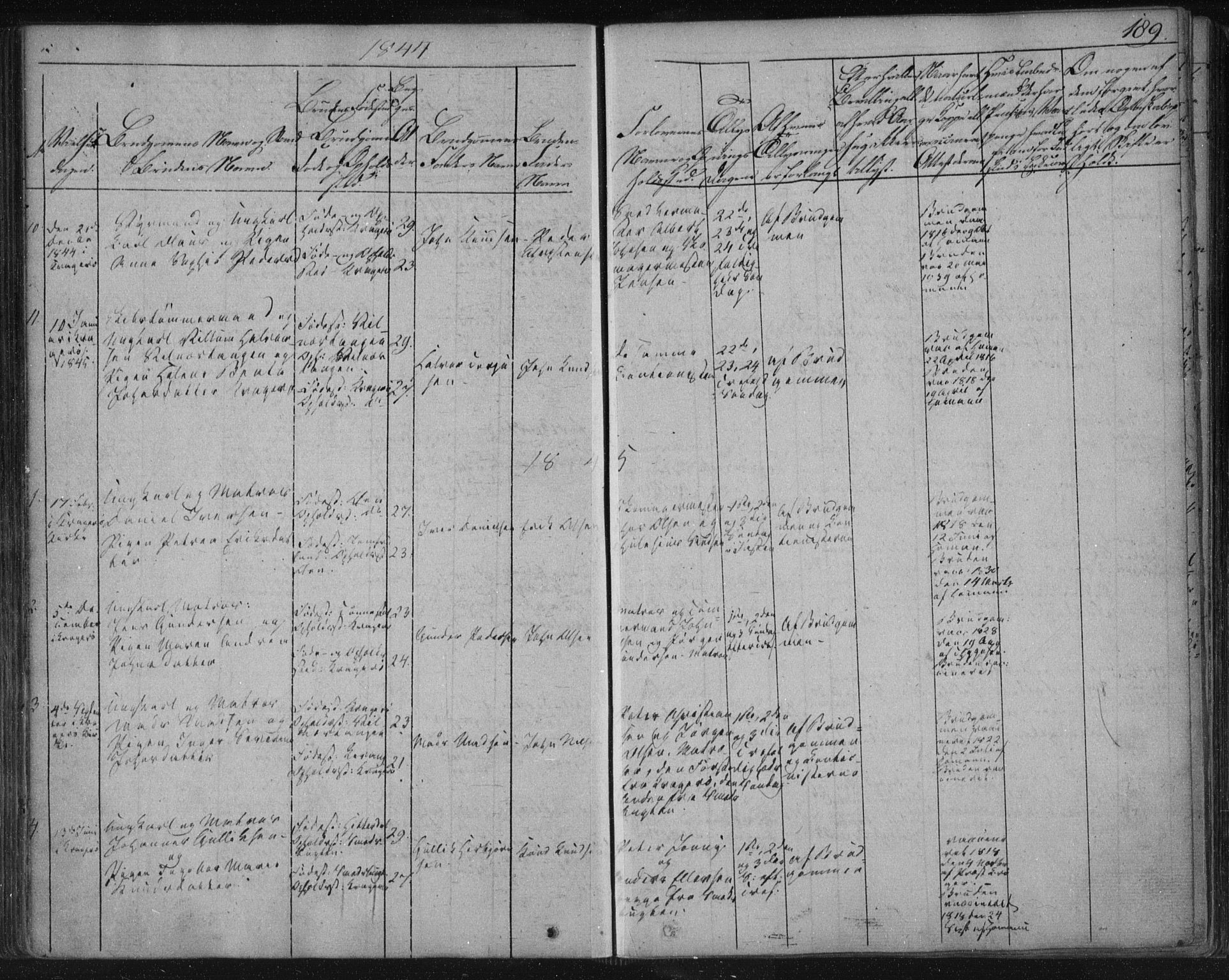 Kragerø kirkebøker, SAKO/A-278/F/Fa/L0005: Parish register (official) no. 5, 1832-1847, p. 189