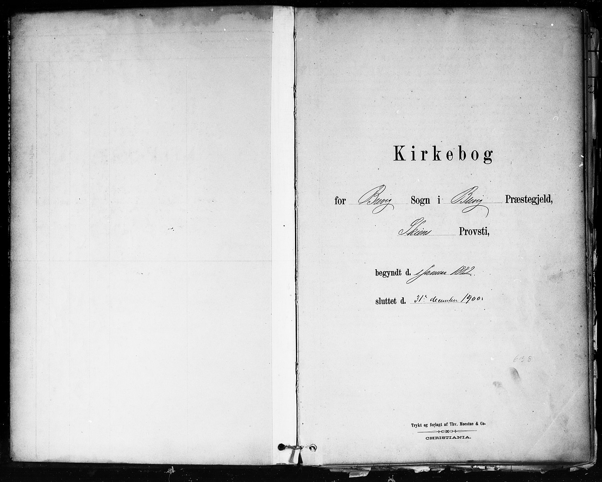 Brevik kirkebøker, AV/SAKO-A-255/F/Fa/L0007: Parish register (official) no. 7, 1882-1900
