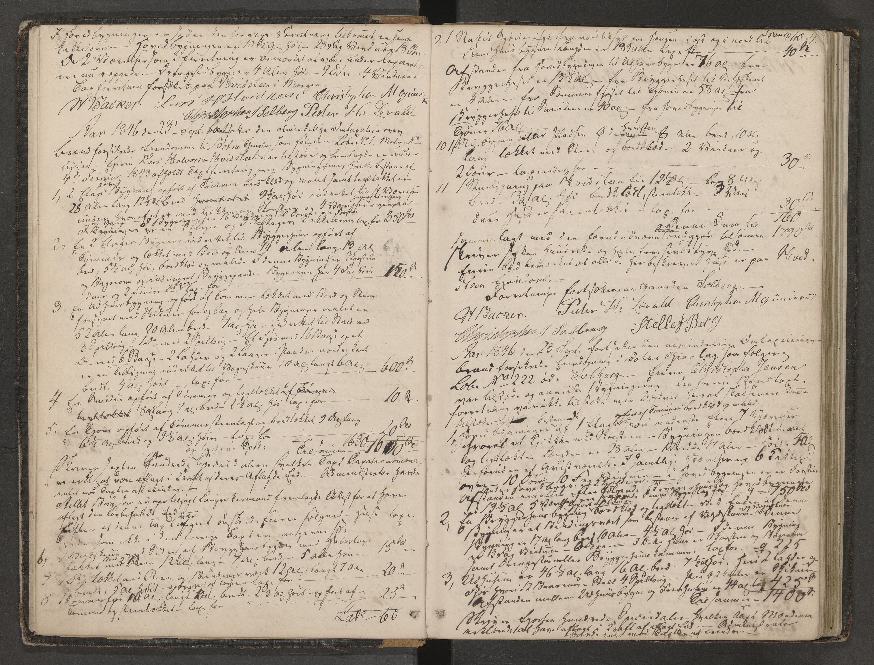 Botne lensmannskontor, AV/SAKO-A-534/Y/Yf/Yfa/L0001: Branntakstprotokoll, 1846-1869