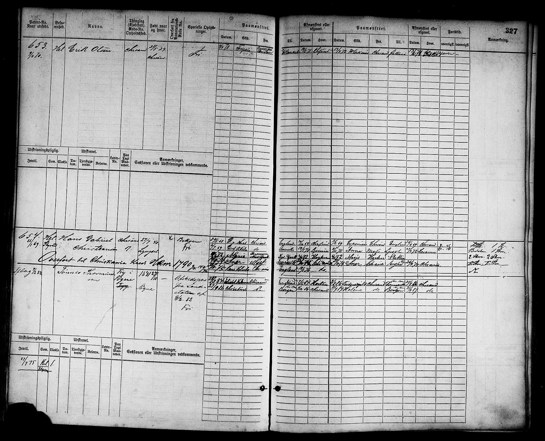 Kristiansand mønstringskrets, AV/SAK-2031-0015/F/Fb/L0003: Hovedrulle nr 1-762, I-10, 1860-1911, p. 343