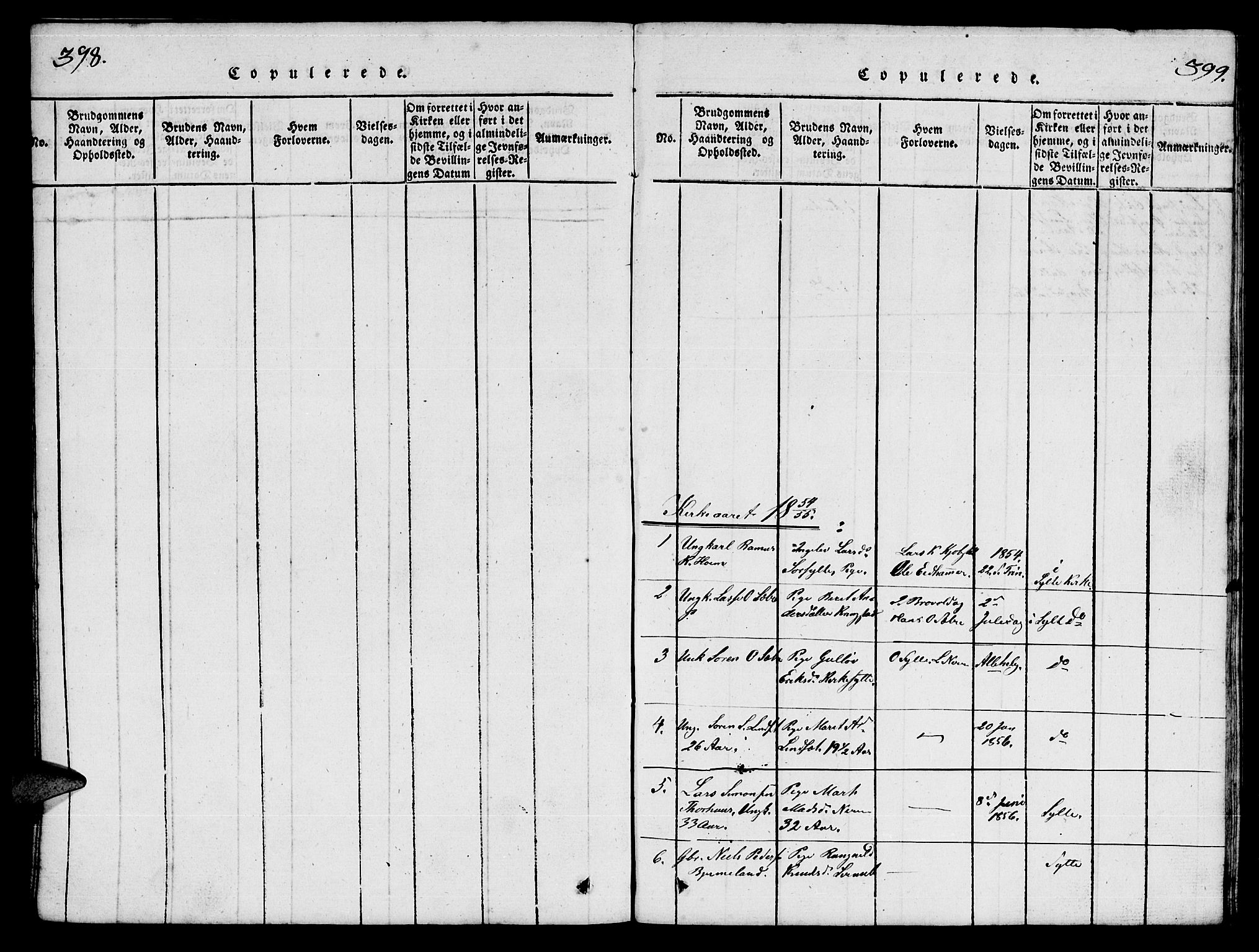 Ministerialprotokoller, klokkerbøker og fødselsregistre - Møre og Romsdal, SAT/A-1454/541/L0546: Parish register (copy) no. 541C01, 1818-1856, p. 398-399