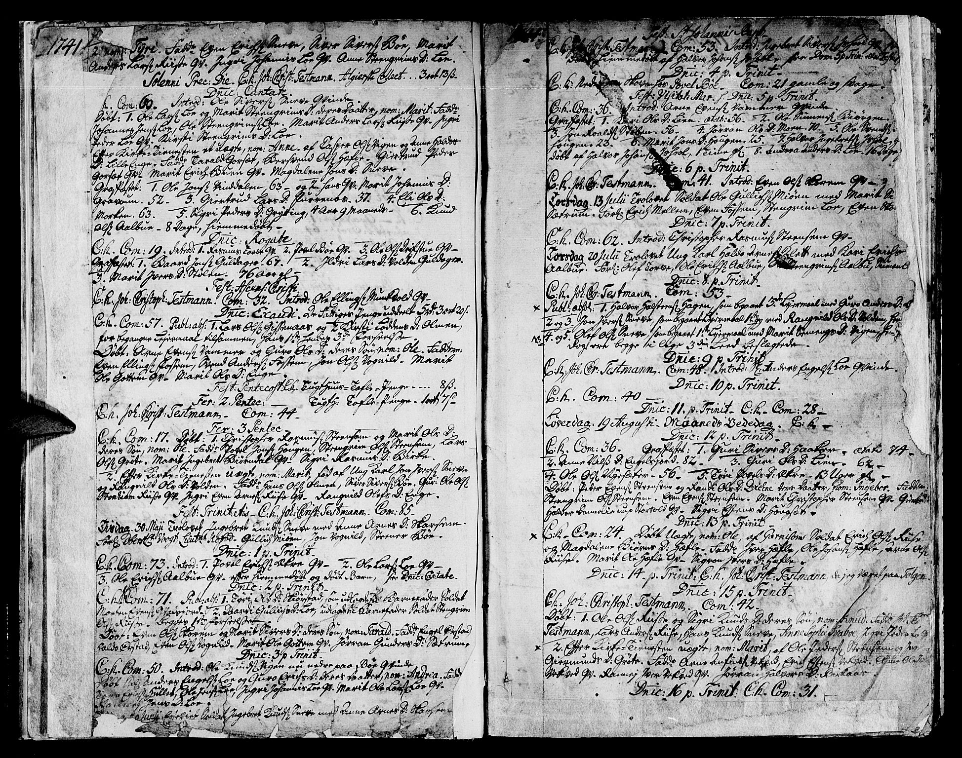 Ministerialprotokoller, klokkerbøker og fødselsregistre - Sør-Trøndelag, SAT/A-1456/678/L0891: Parish register (official) no. 678A01, 1739-1780, p. 12