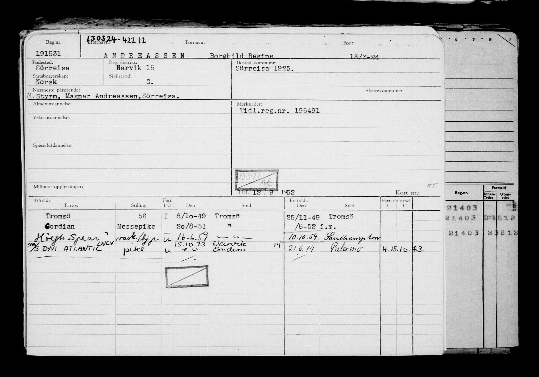 Direktoratet for sjømenn, RA/S-3545/G/Gb/L0228: Hovedkort, 1924, p. 791