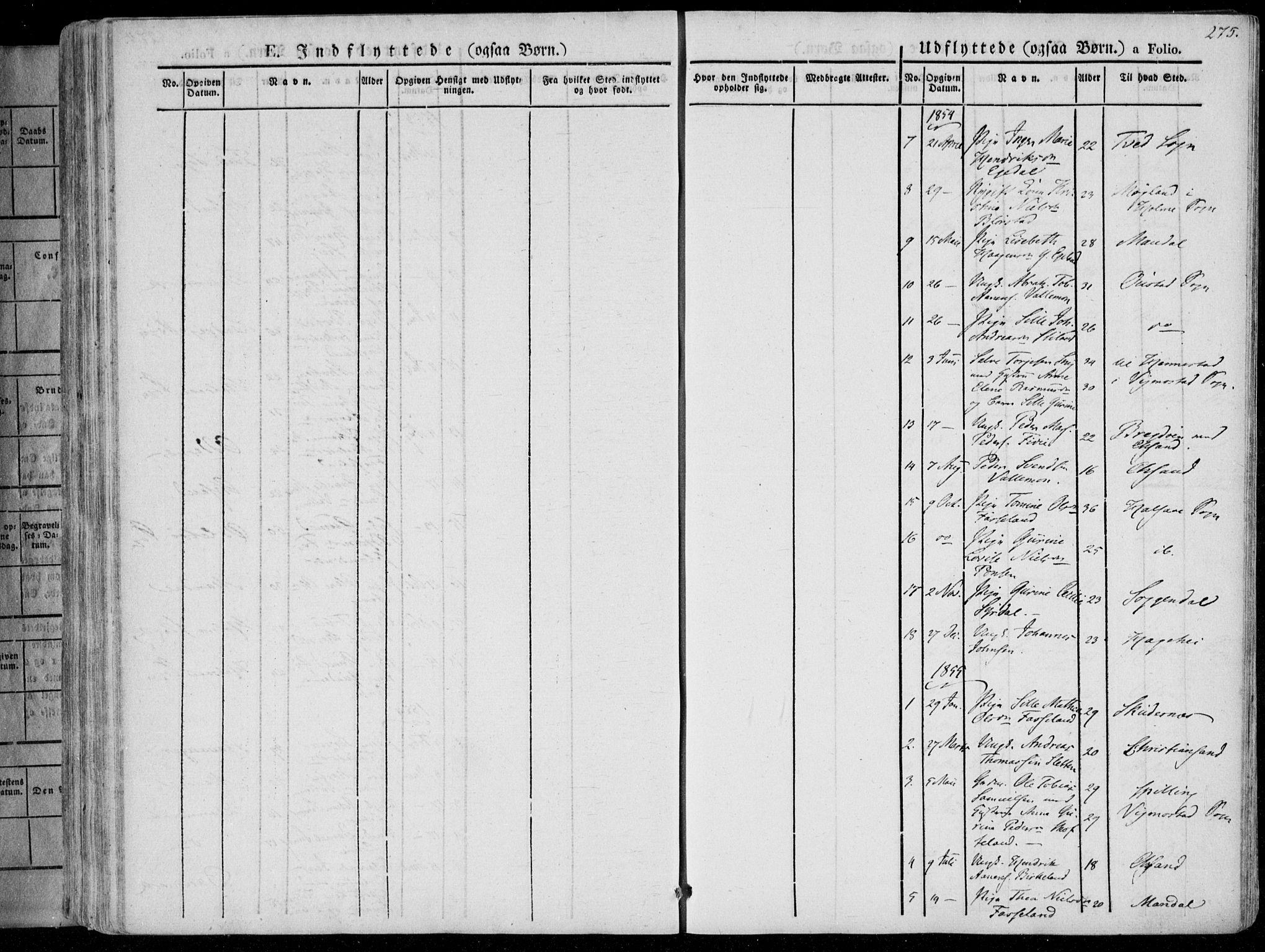 Sør-Audnedal sokneprestkontor, AV/SAK-1111-0039/F/Fa/Fab/L0006: Parish register (official) no. A 6, 1829-1855, p. 275