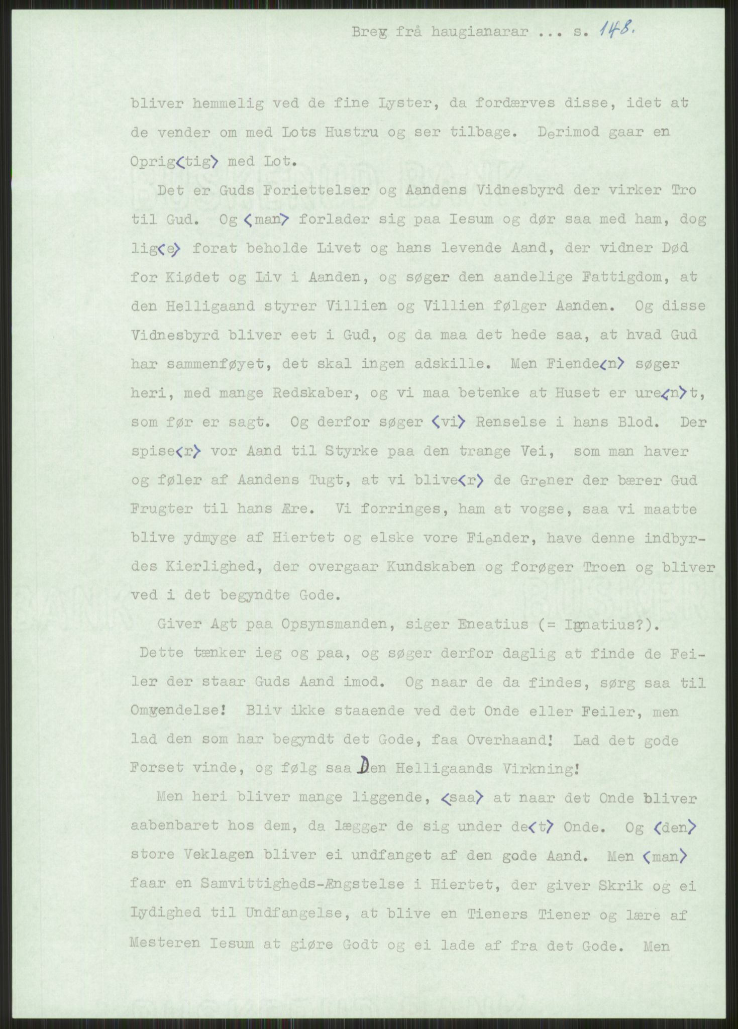 Samlinger til kildeutgivelse, Haugianerbrev, AV/RA-EA-6834/F/L0001: Haugianerbrev I: 1760-1804, 1760-1804, p. 148