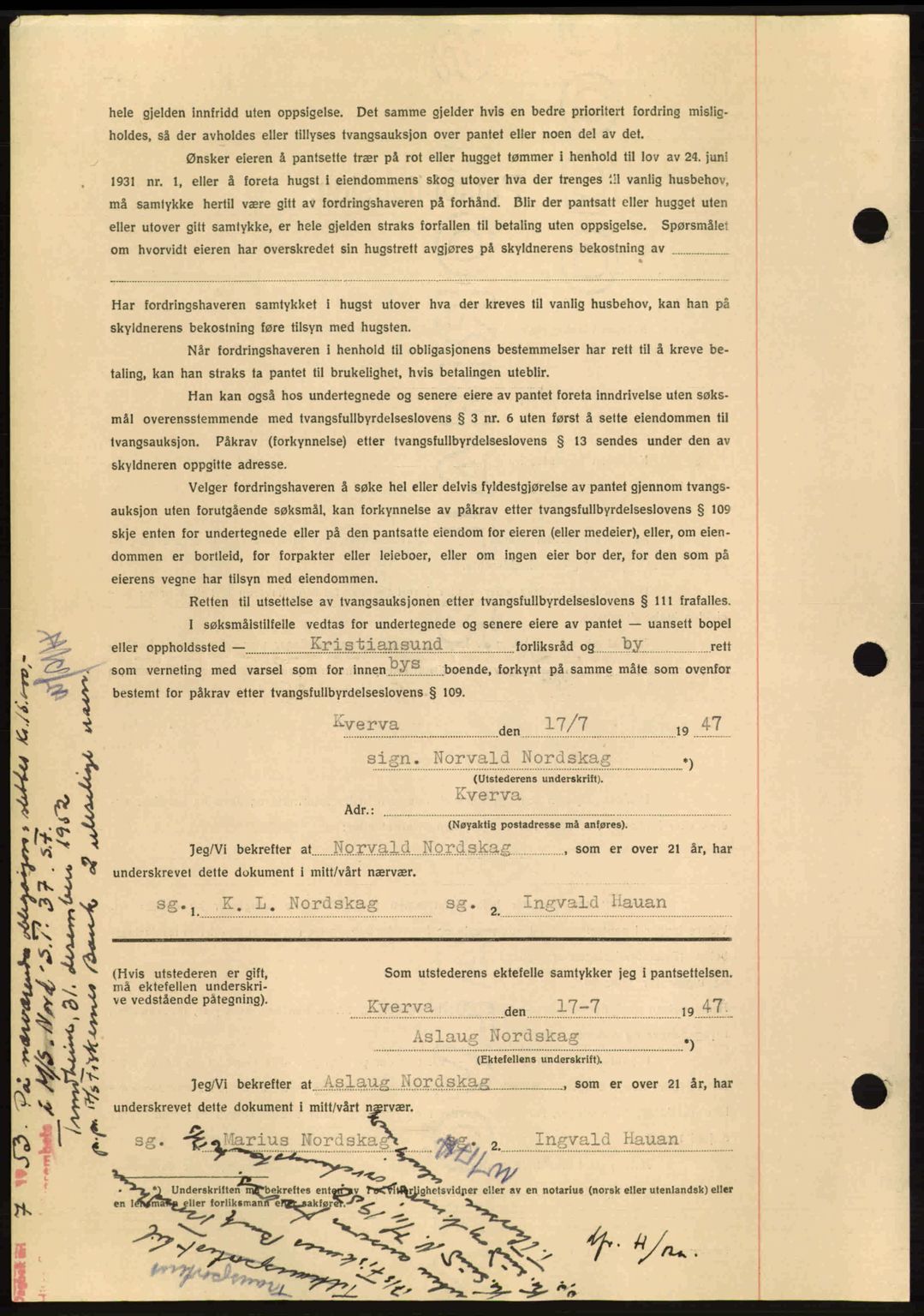 Hitra sorenskriveri, AV/SAT-A-0018/2/2C/2Ca: Mortgage book no. B1, 1939-1949, Diary no: : 1545/1948