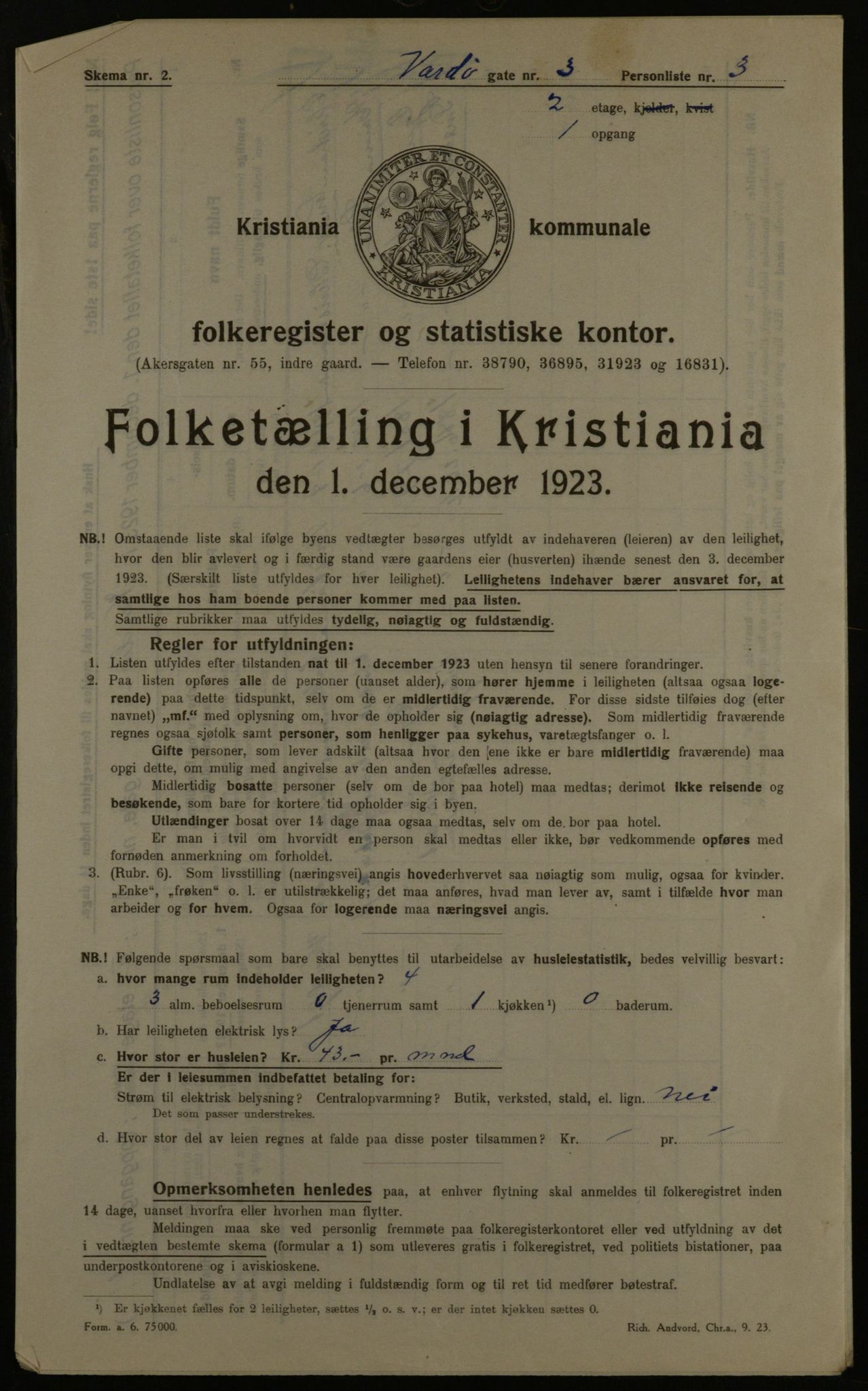 OBA, Municipal Census 1923 for Kristiania, 1923, p. 134710