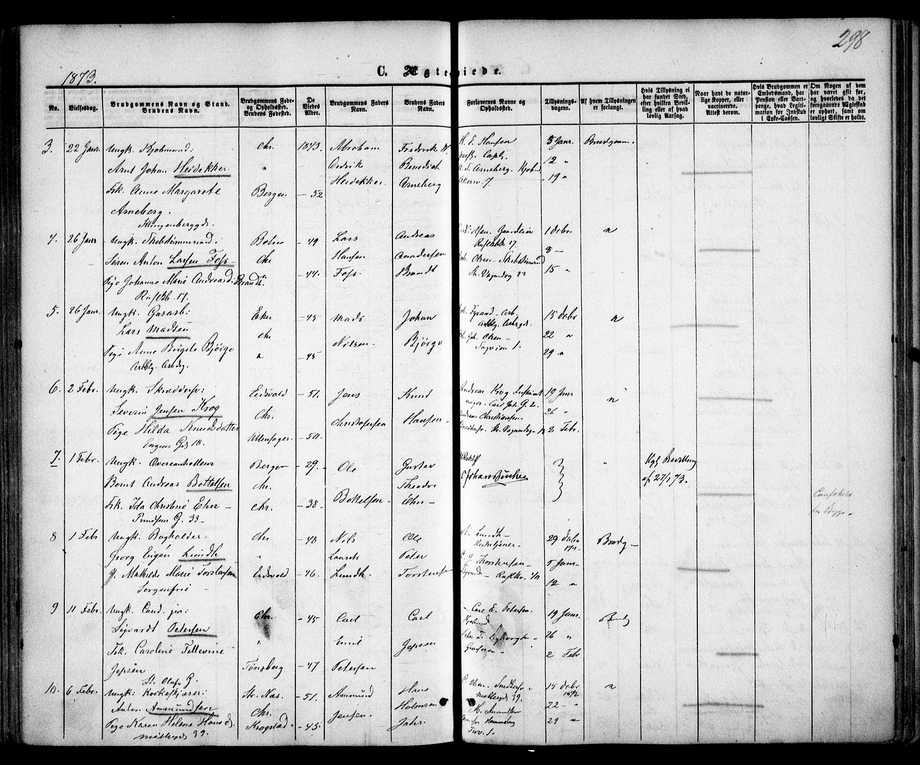 Trefoldighet prestekontor Kirkebøker, AV/SAO-A-10882/F/Fc/L0001: Parish register (official) no. III 1, 1858-1874, p. 298