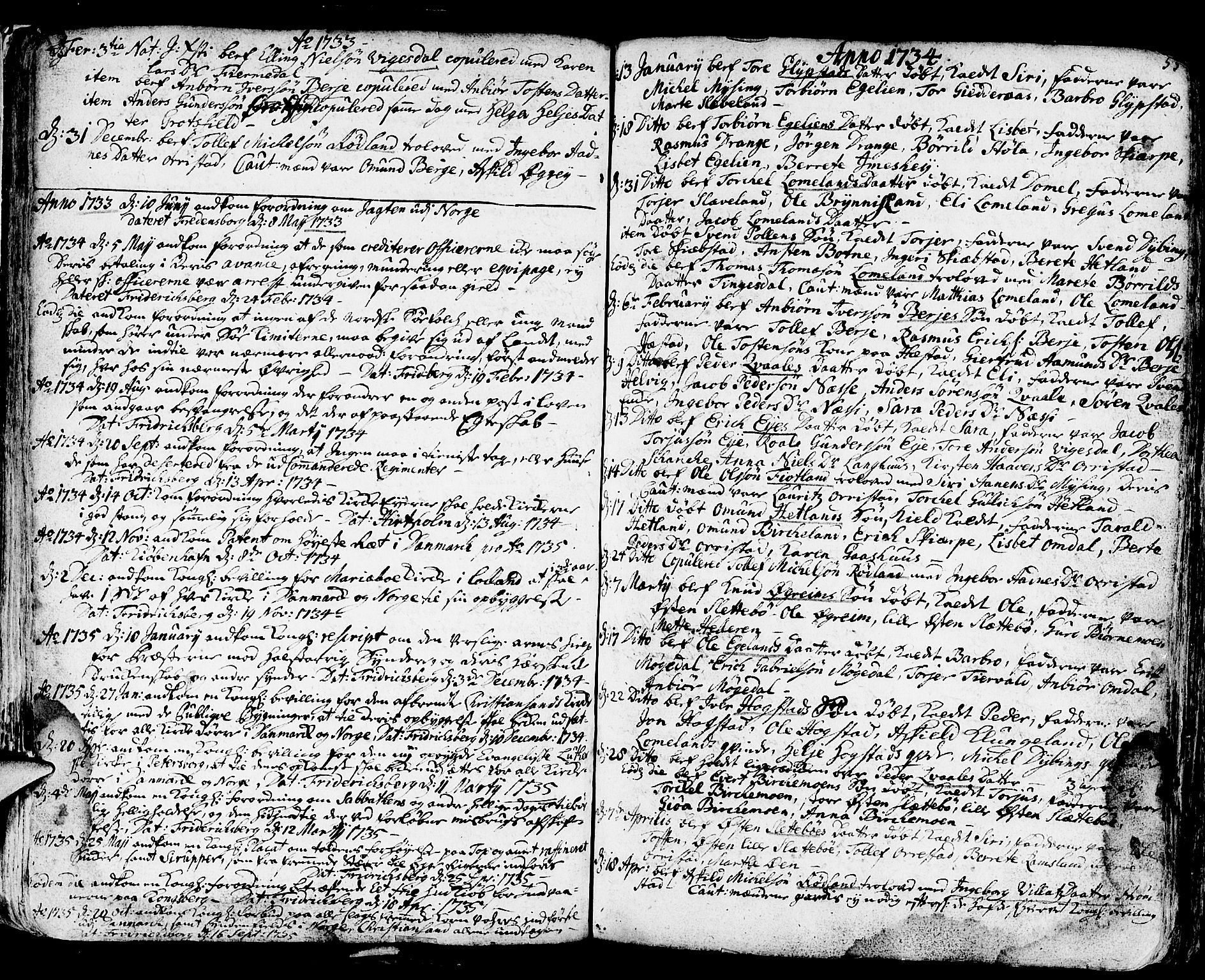Helleland sokneprestkontor, SAST/A-101810: Parish register (official) no. A 1 /1, 1713-1761, p. 55