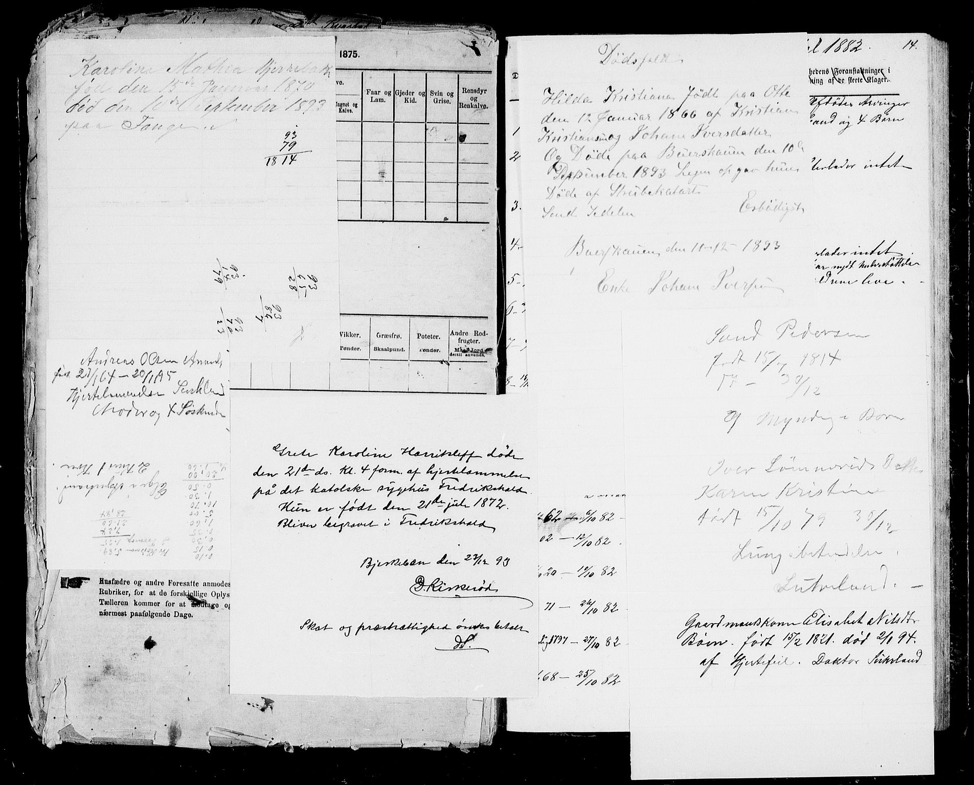 Aremark lensmannskontor, AV/SAO-A-10631/H/Ha/L0001: Dødsfallsprotokoll, 1859-1895