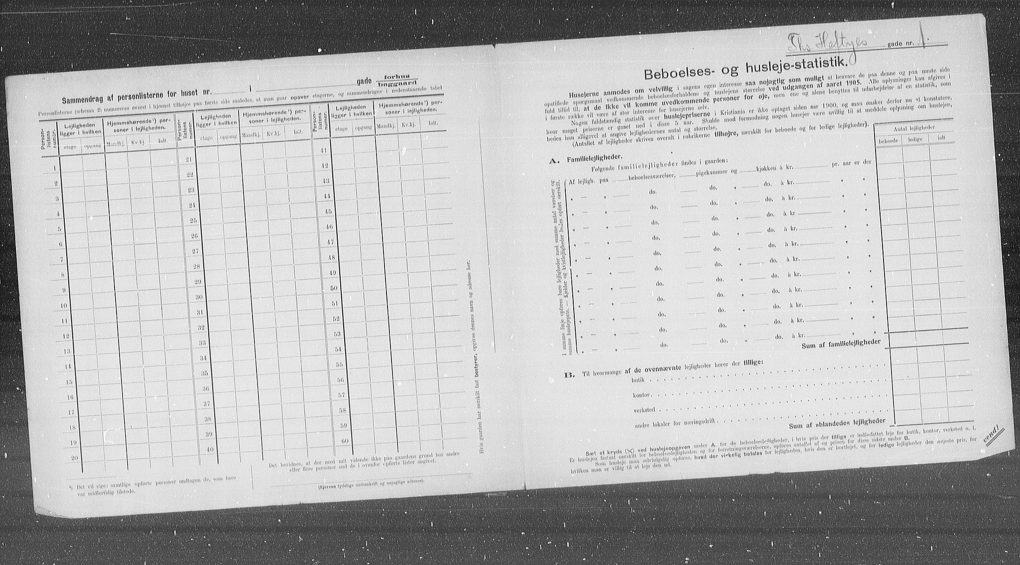 OBA, Municipal Census 1905 for Kristiania, 1905, p. 57010