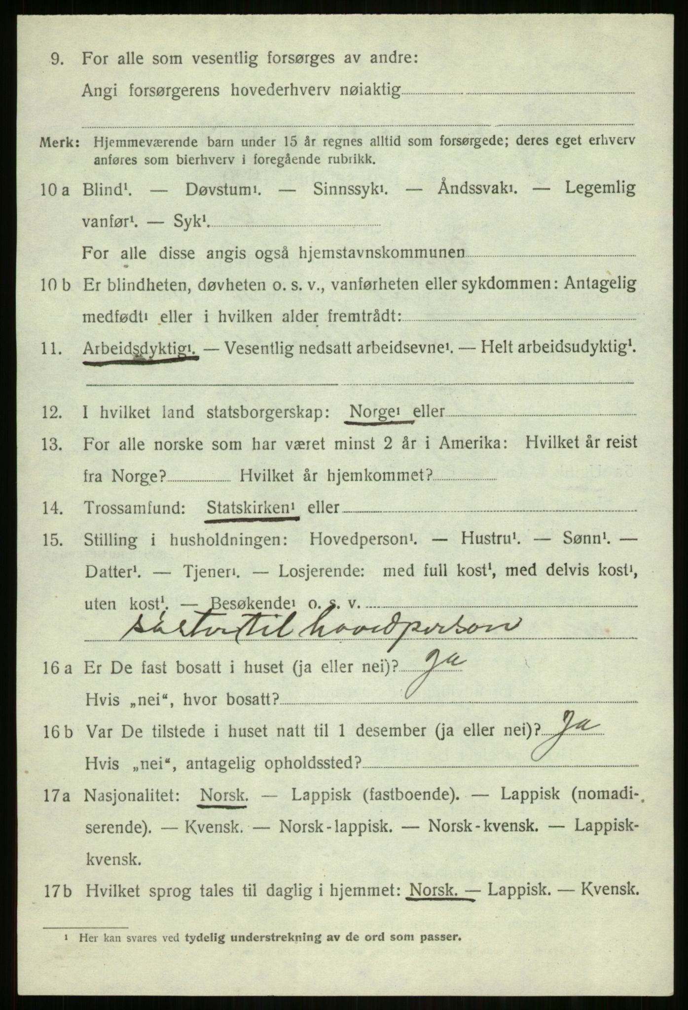 SATØ, 1920 census for Dyrøy, 1920, p. 1174