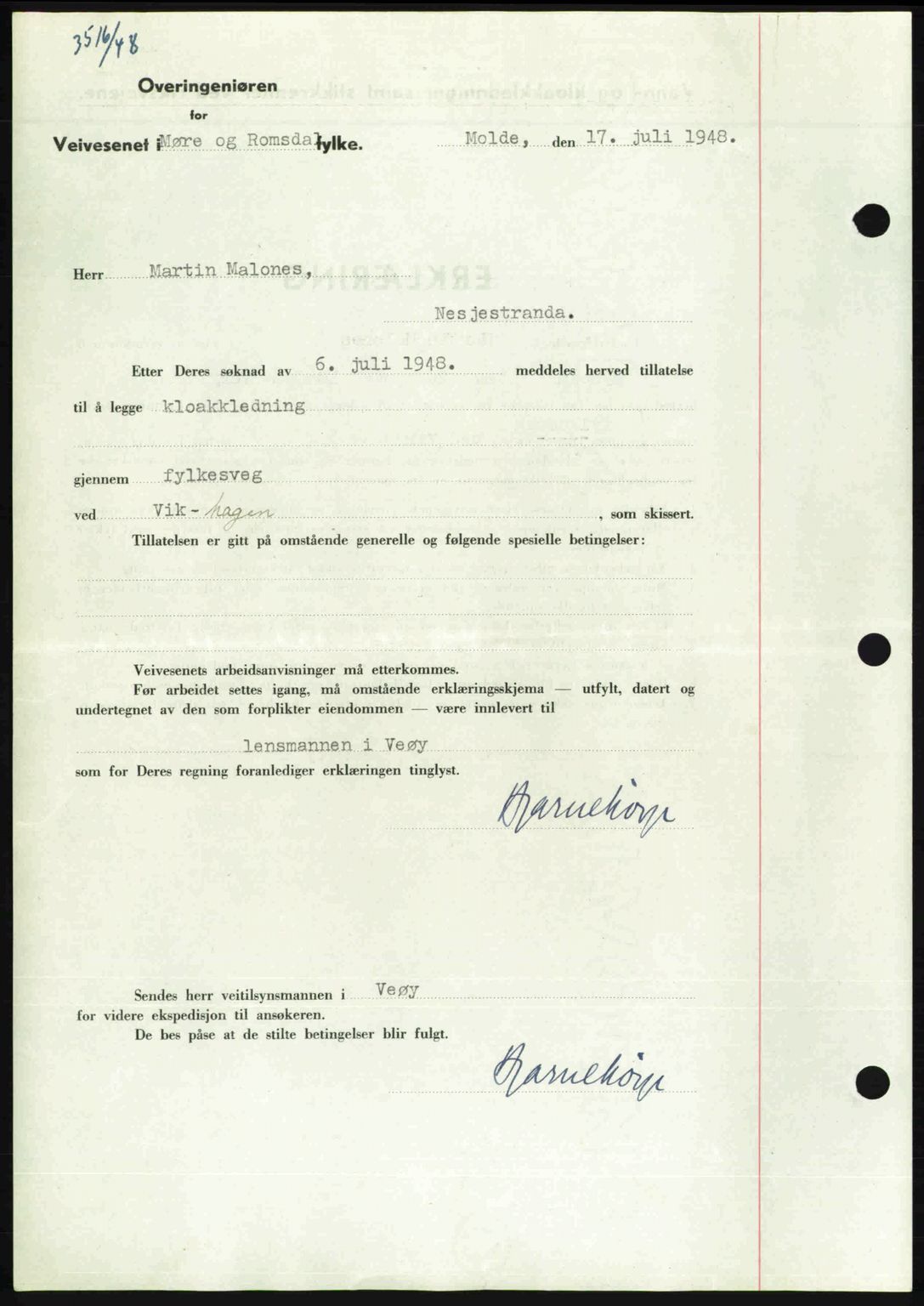 Romsdal sorenskriveri, AV/SAT-A-4149/1/2/2C: Mortgage book no. A26, 1948-1948, Diary no: : 1939/1948