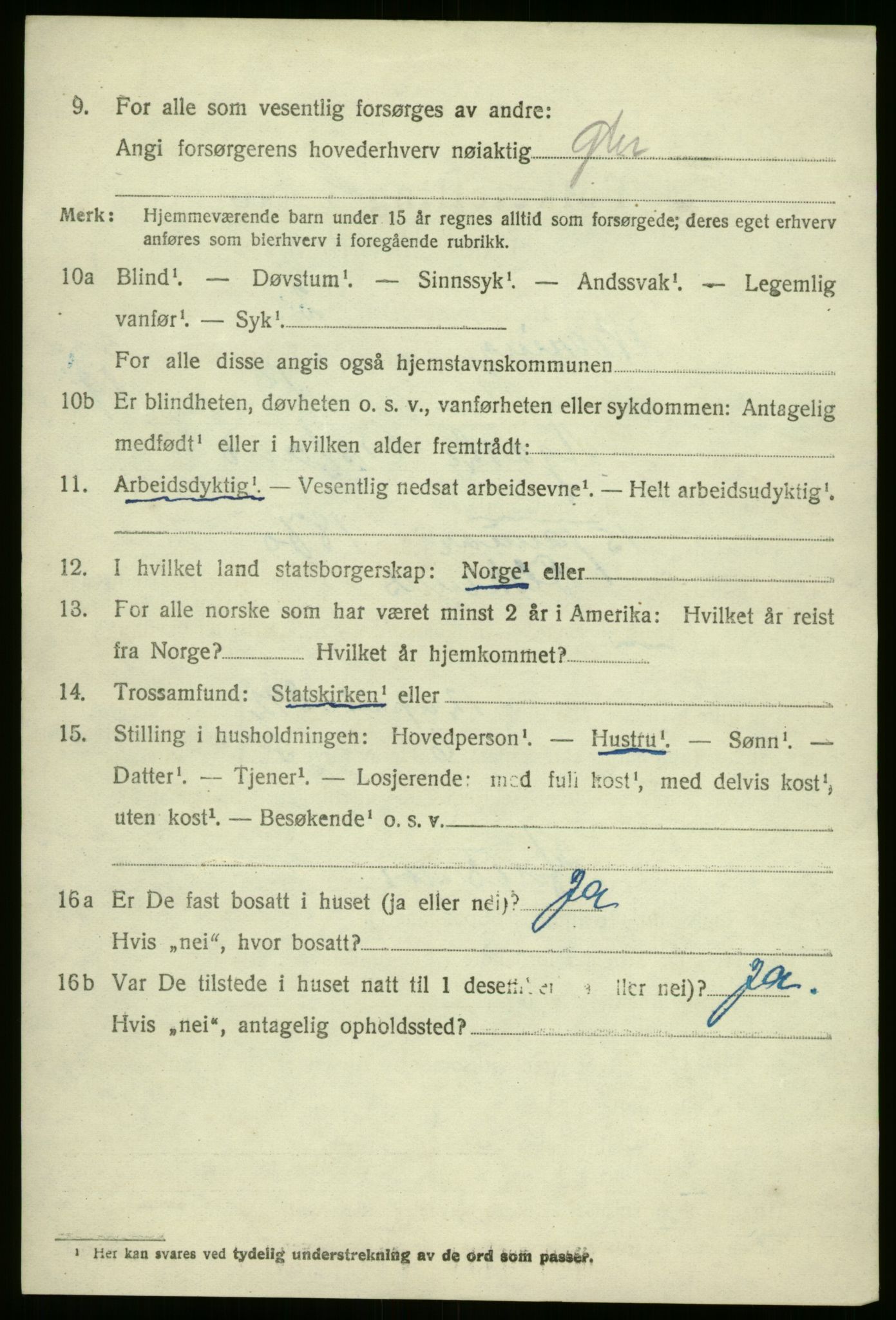 SAB, 1920 census for Vevring, 1920, p. 1419