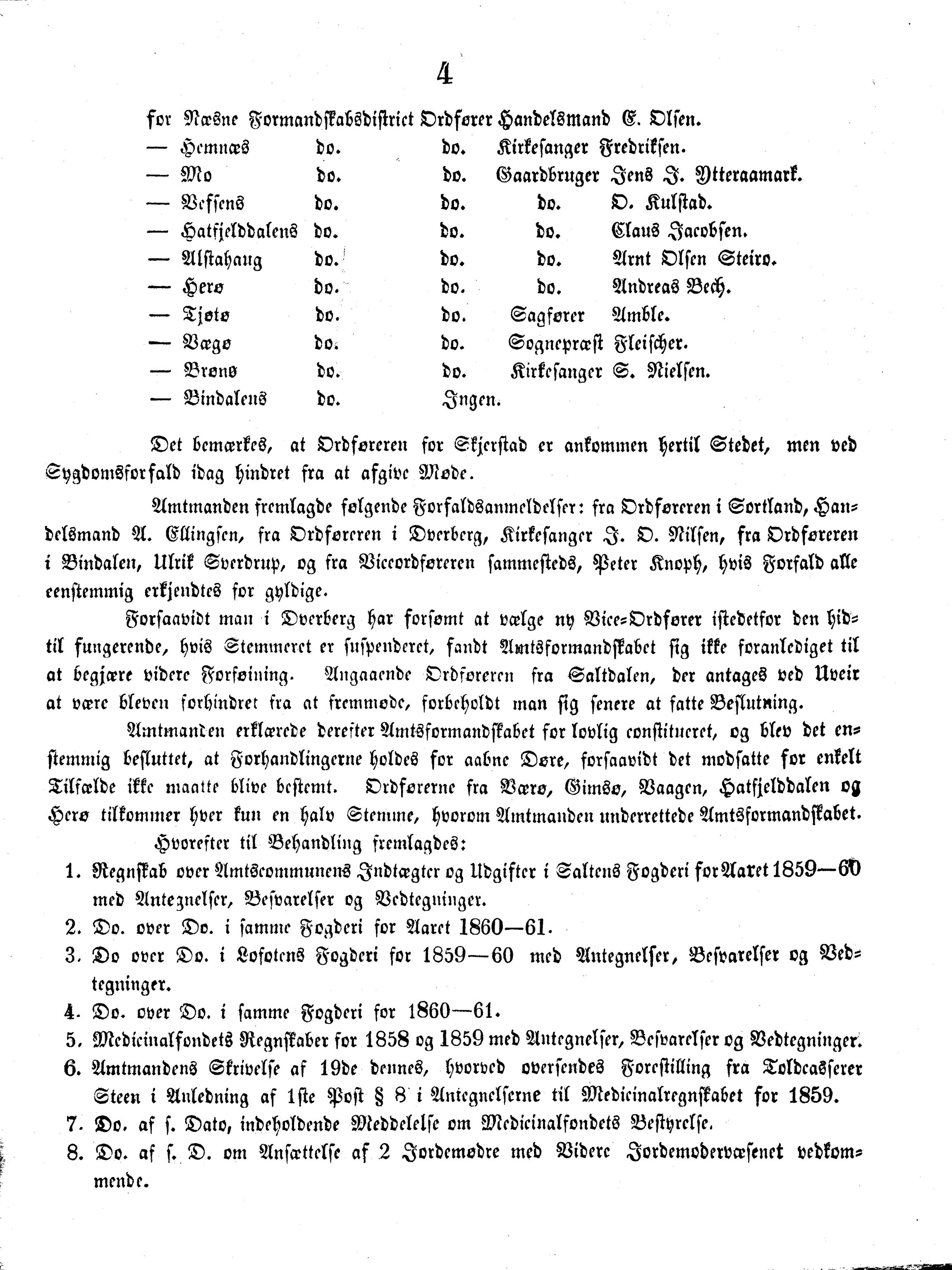 Nordland Fylkeskommune. Fylkestinget, AIN/NFK-17/176/A/Ac/L0004: Fylkestingsforhandlinger 1861-1865, 1861-1865