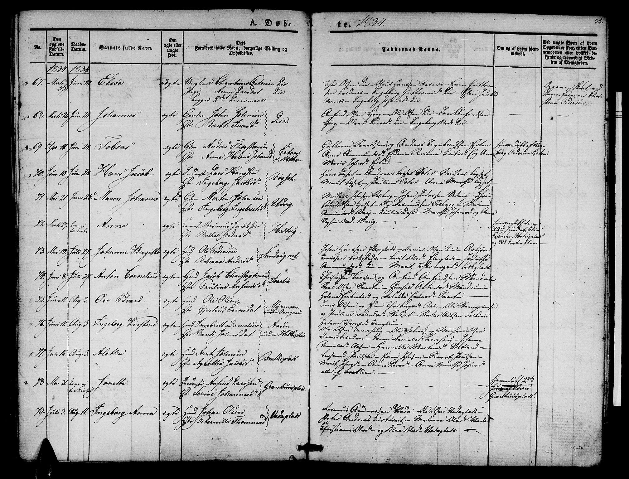 Ministerialprotokoller, klokkerbøker og fødselsregistre - Nord-Trøndelag, AV/SAT-A-1458/741/L0391: Parish register (official) no. 741A05, 1831-1836, p. 32