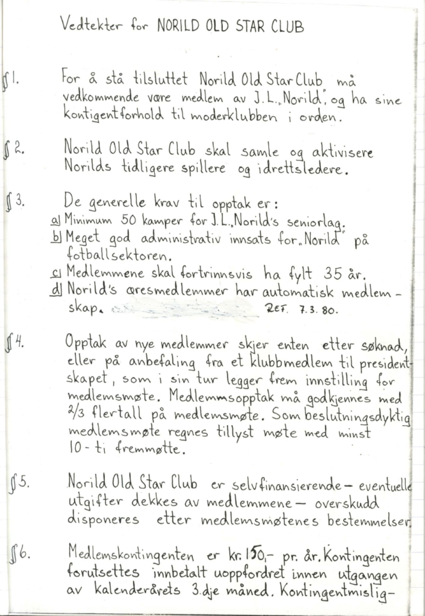 Norild Old Star Club, FMFB/A-1039/A/L0002: Møteprotokoll, 1990-1992, p. 7