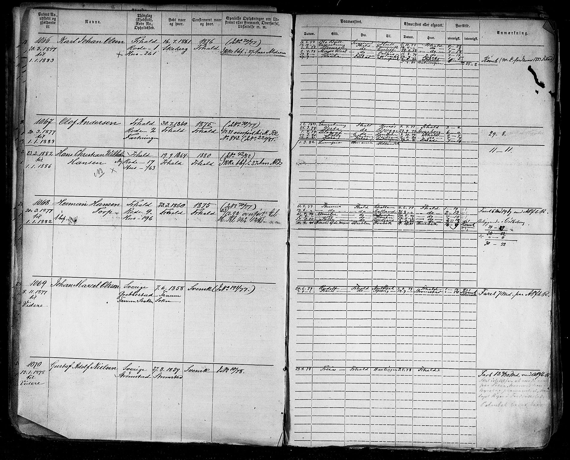 Halden mønstringskontor, AV/SAO-A-10569a/F/Fc/Fca/L0003: Annotasjonsrulle, 1875-1910, p. 23