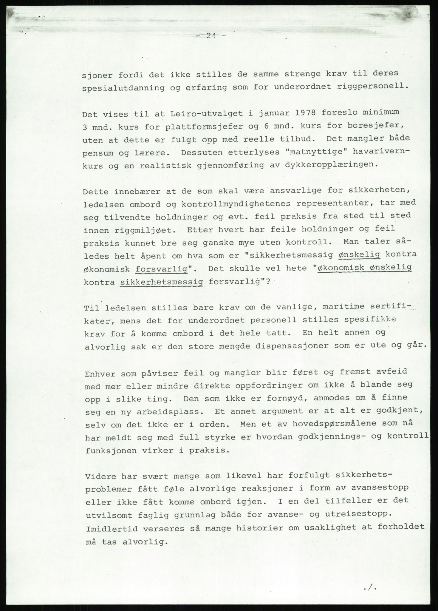 Justisdepartementet, Granskningskommisjonen ved Alexander Kielland-ulykken 27.3.1980, AV/RA-S-1165/D/L0022: Y Forskningsprosjekter (Y8-Y9)/Z Diverse (Doku.liste + Z1-Z15 av 15), 1980-1981, p. 402