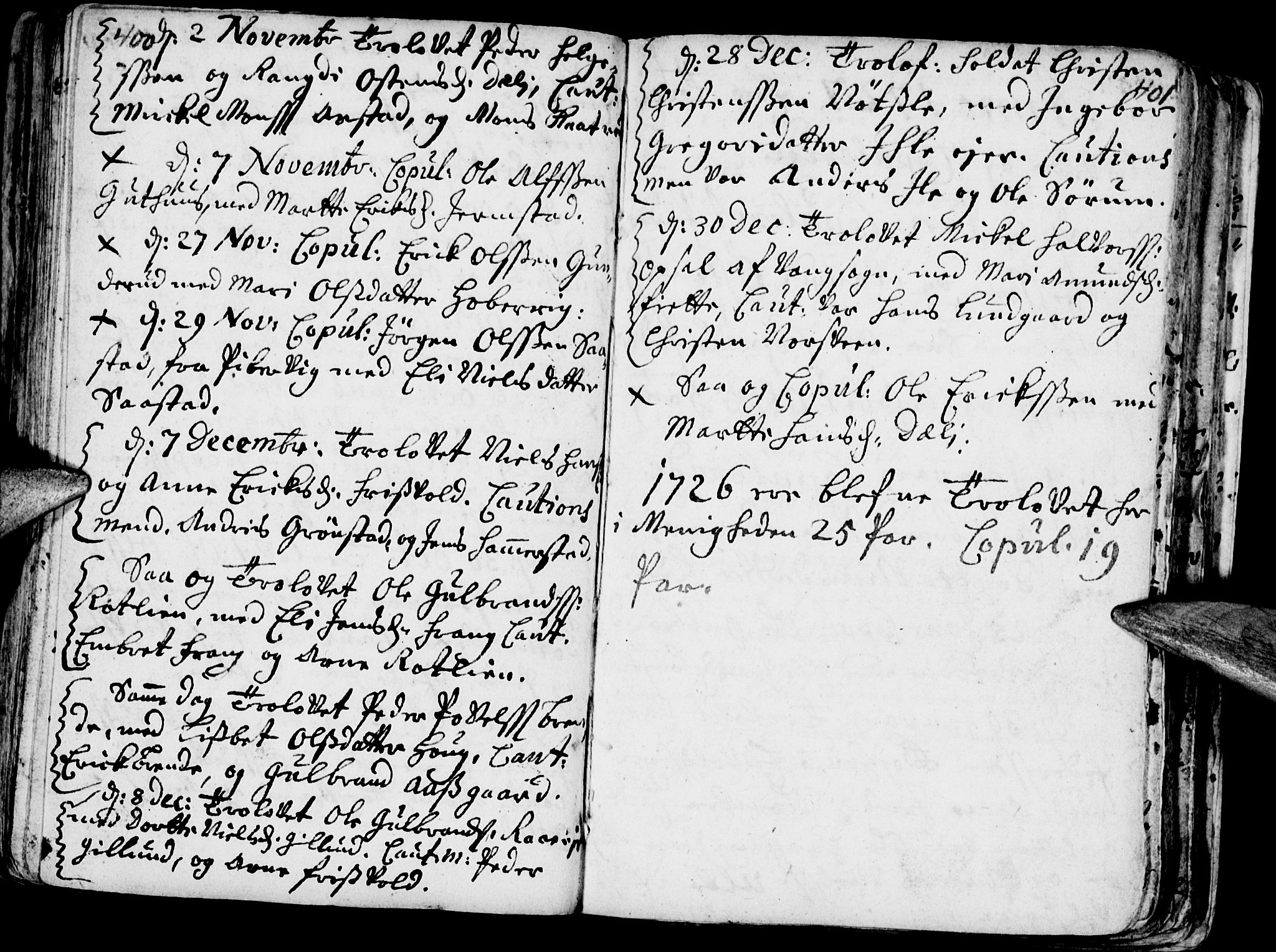 Stange prestekontor, AV/SAH-PREST-002/K/L0002: Parish register (official) no. 2, 1724-1740, p. 400-401